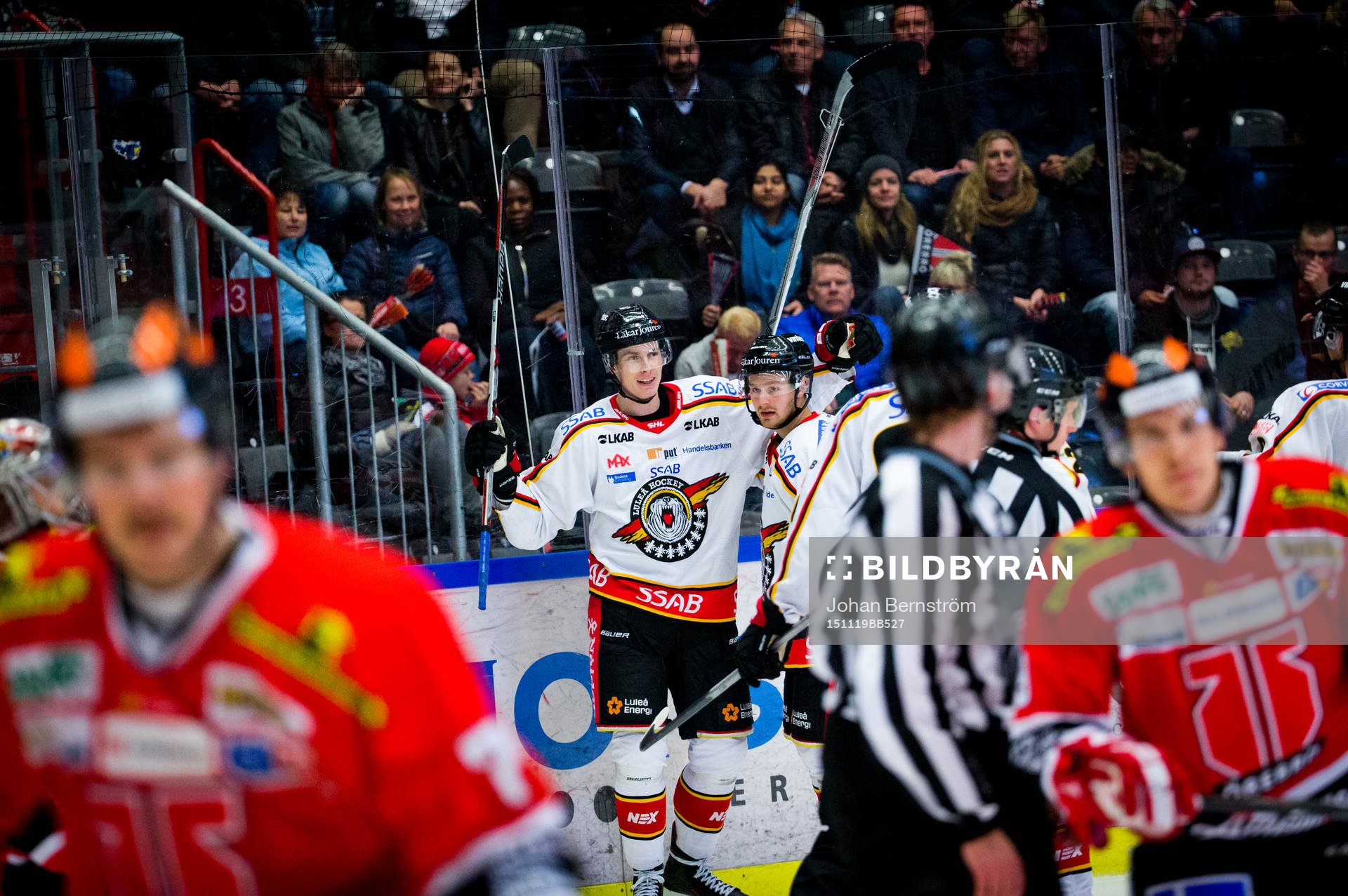 Luleås Peter Cehlarik gör 1-2 och jublar med Lucas