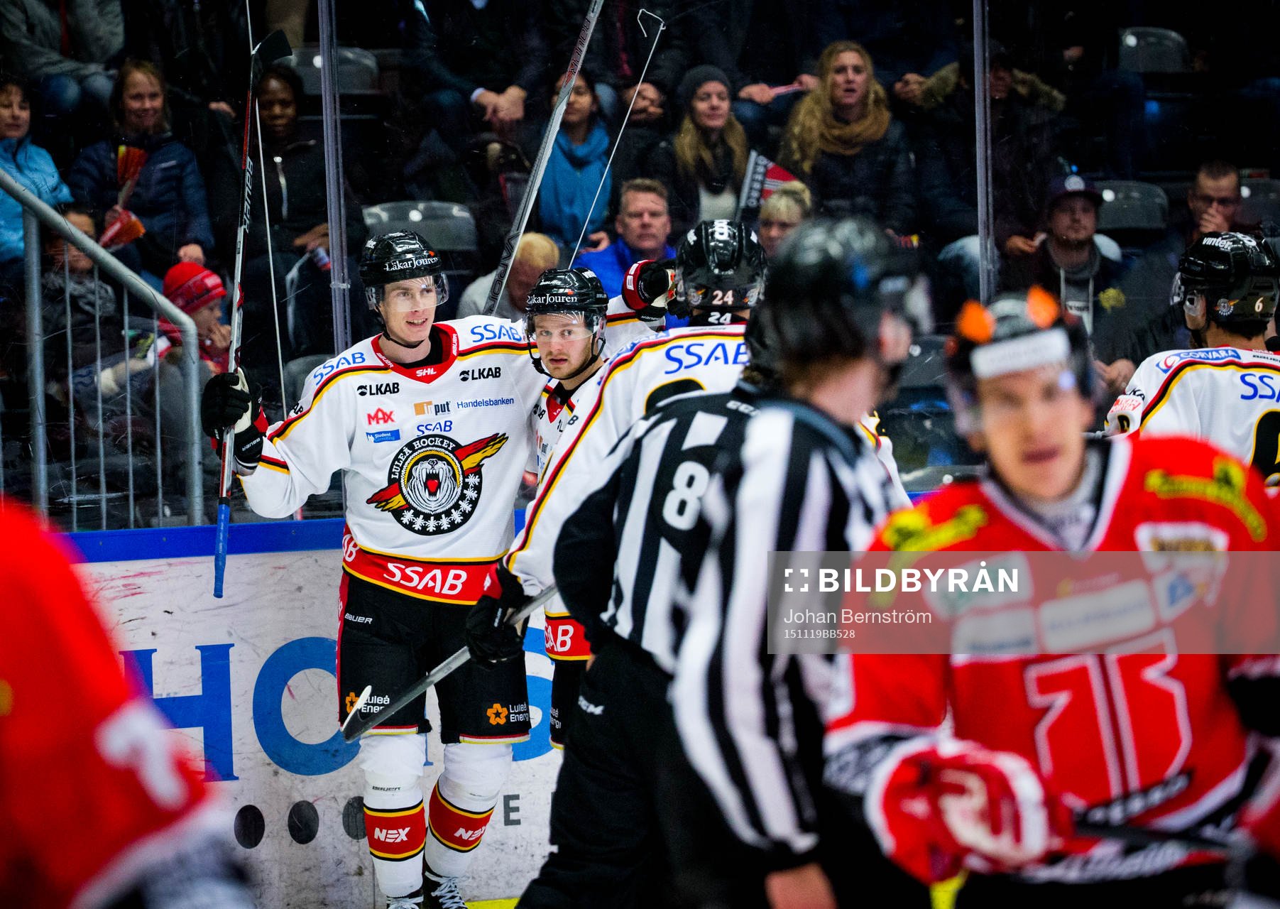 Luleås Peter Cehlarik gör 1-2 och jublar med Lucas