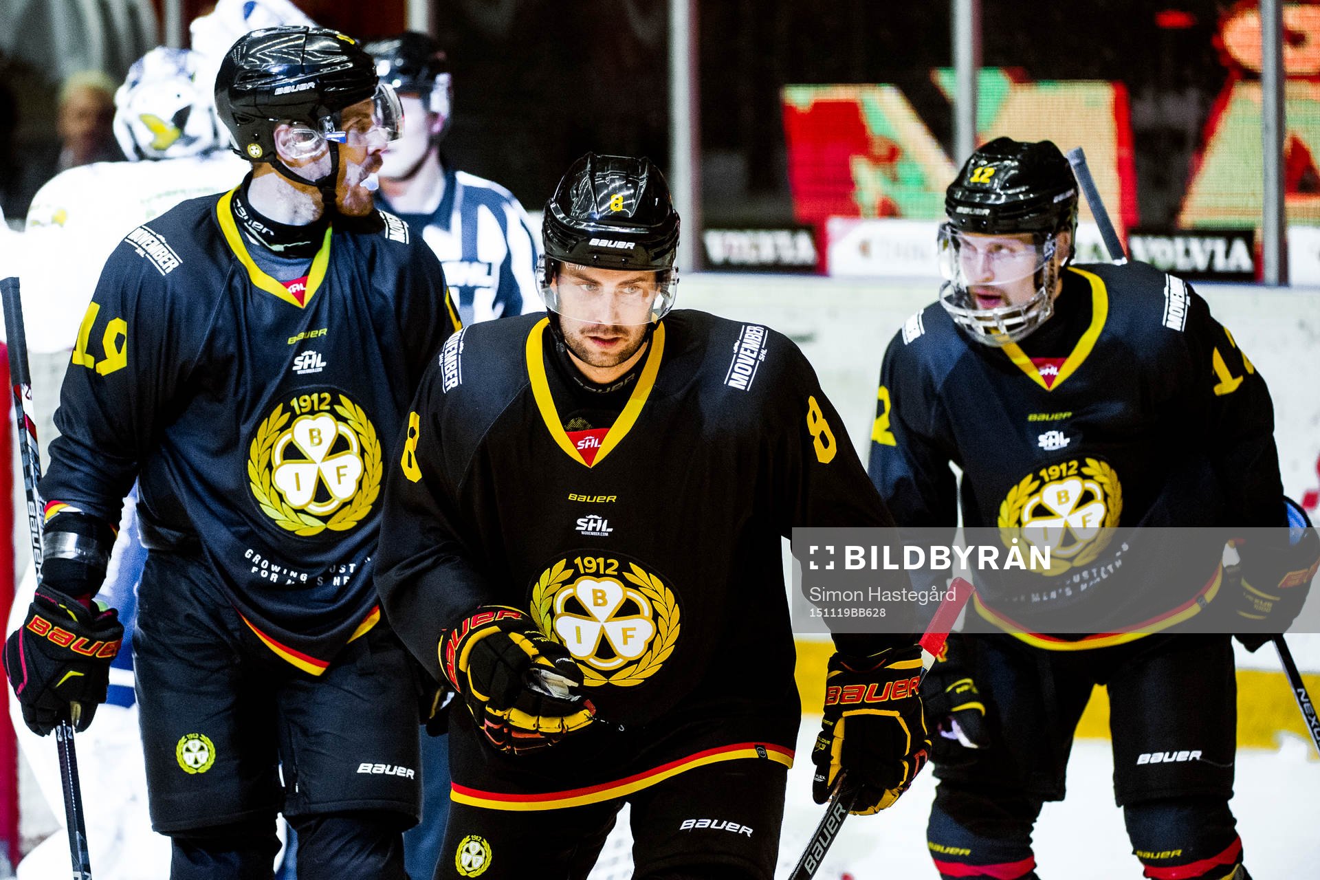 Brynäs Anssi Salmela , Mathias Porseland och Petr Vrana