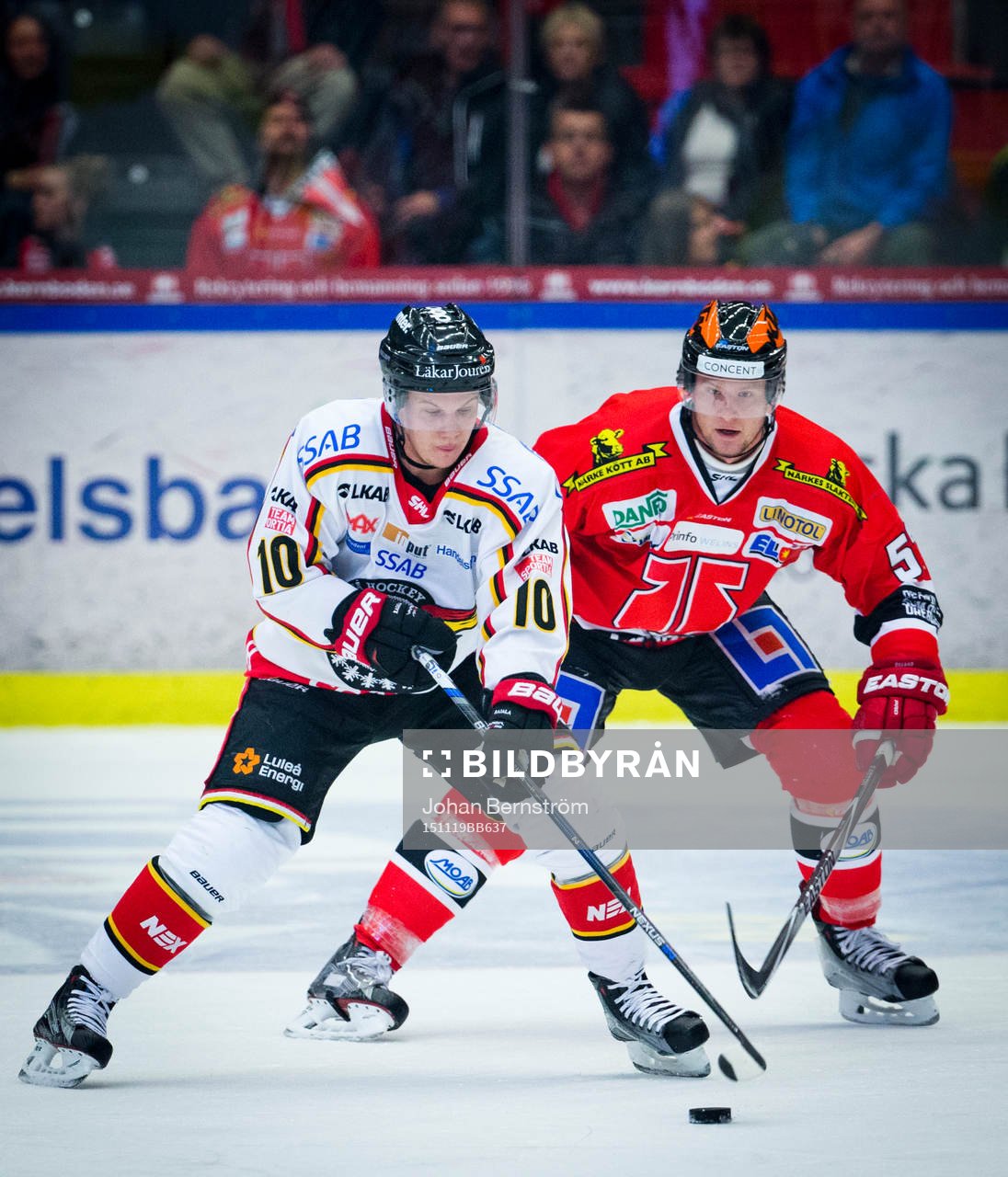 Luleås Toni Rajala och Örebros Johan Motin