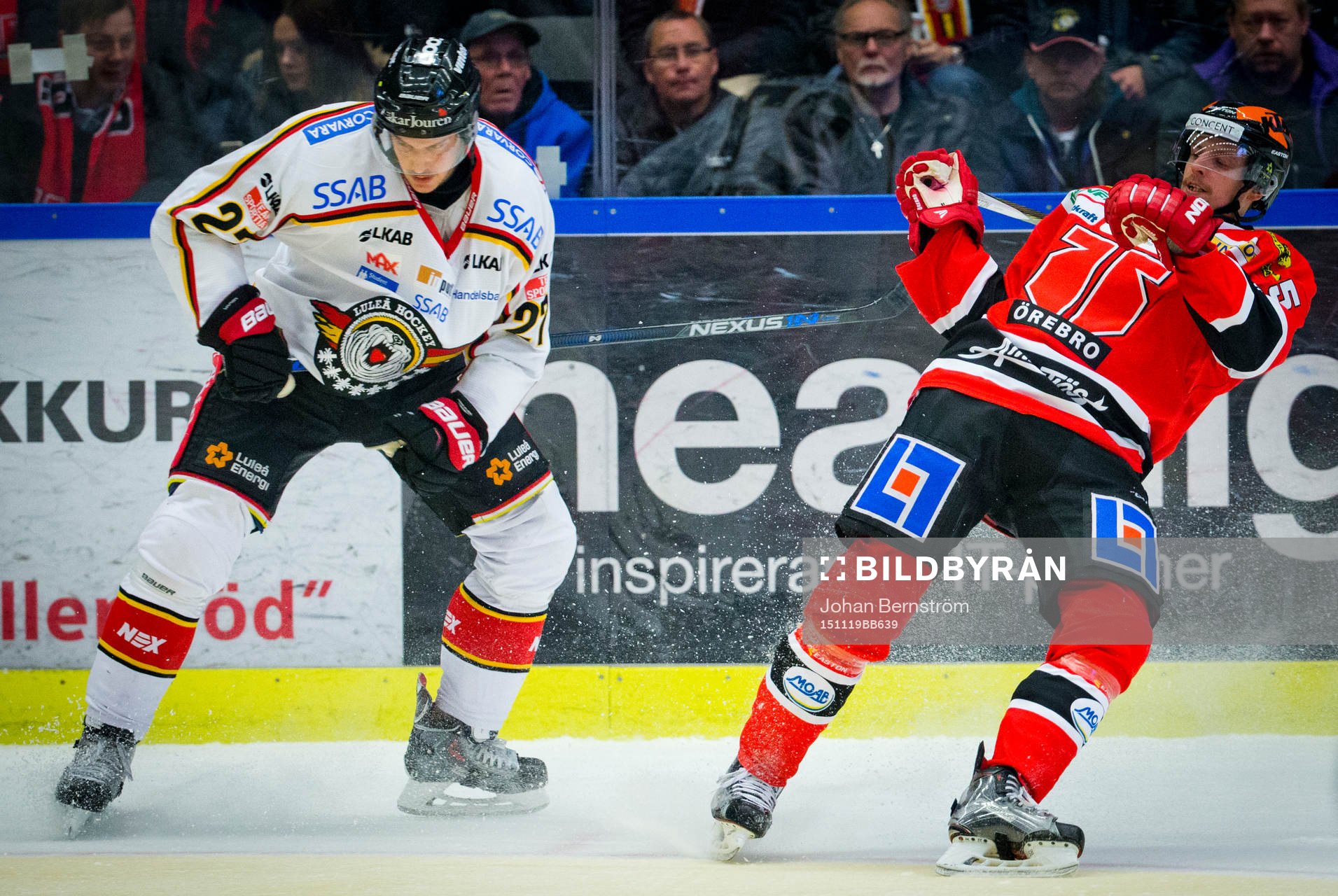 Luleås Brendan Mikkelson  och Örebros Kalle Olsson