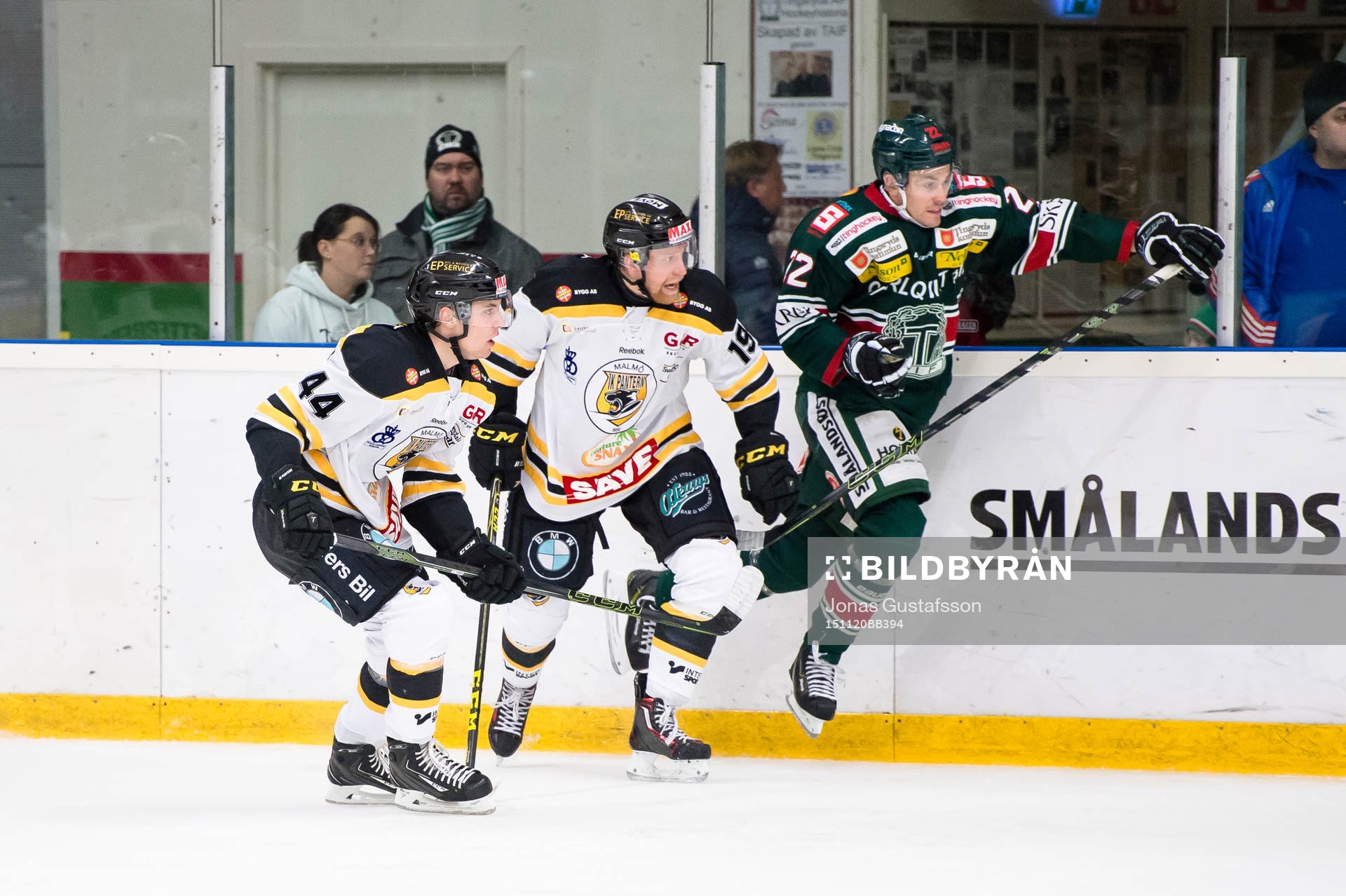 Panterns Erik Nyström  och Jakob Karlsson med Tingsryds