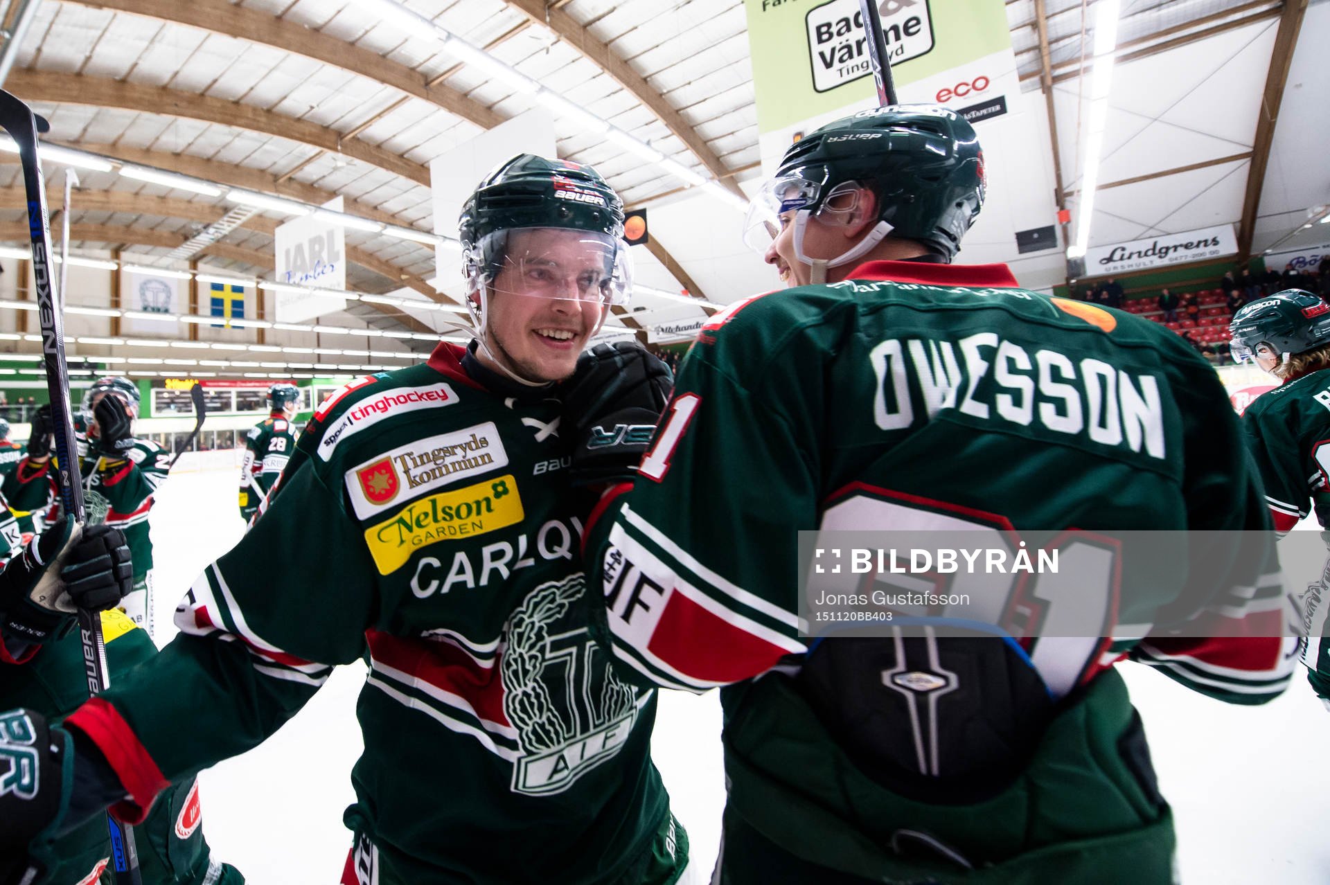 Tingsryds Niklas Enberg och Filip Owesson jublar