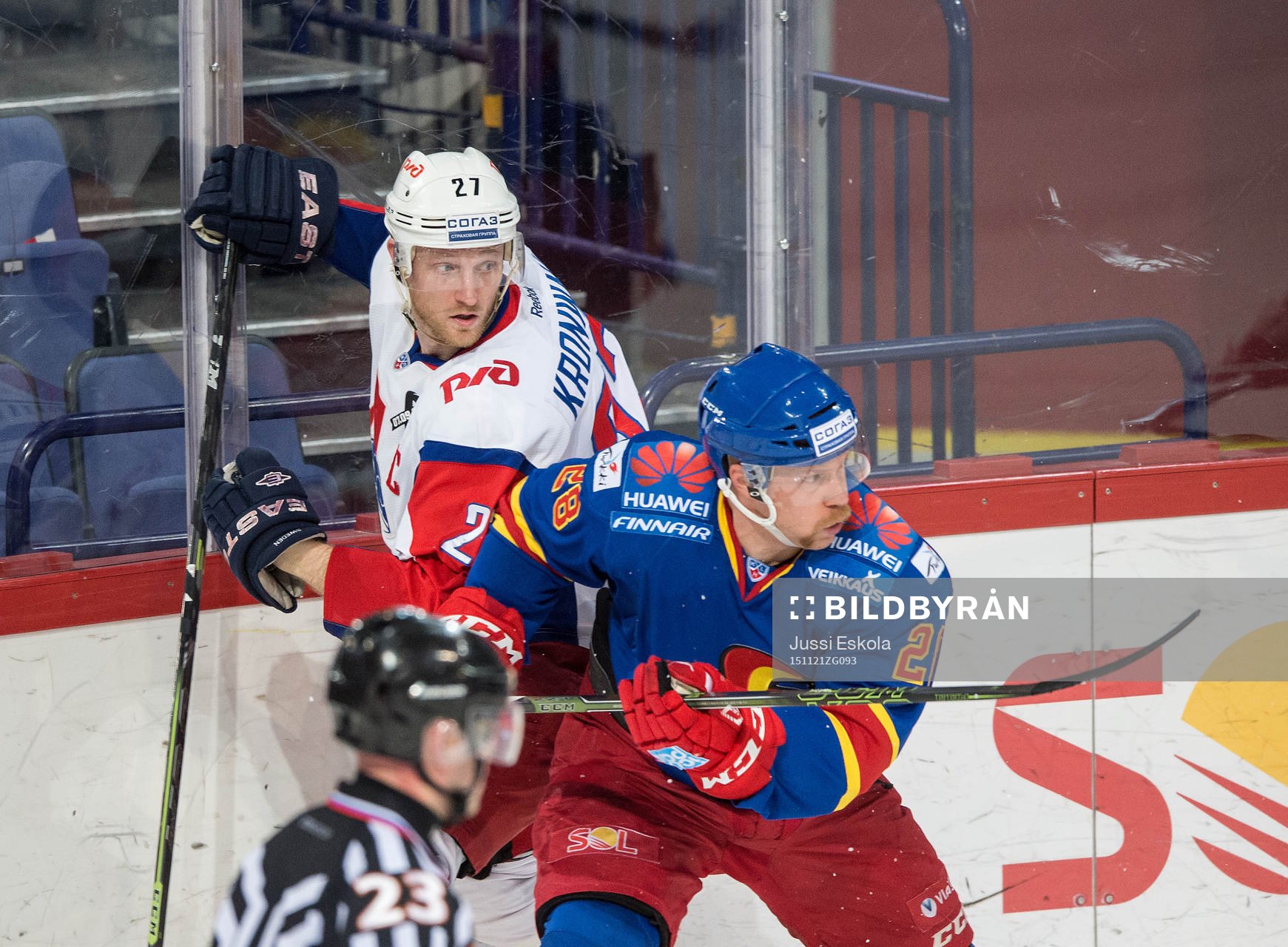 Staffan Kronwall, Jani Rita (right). Jokerit - Lokomotiv