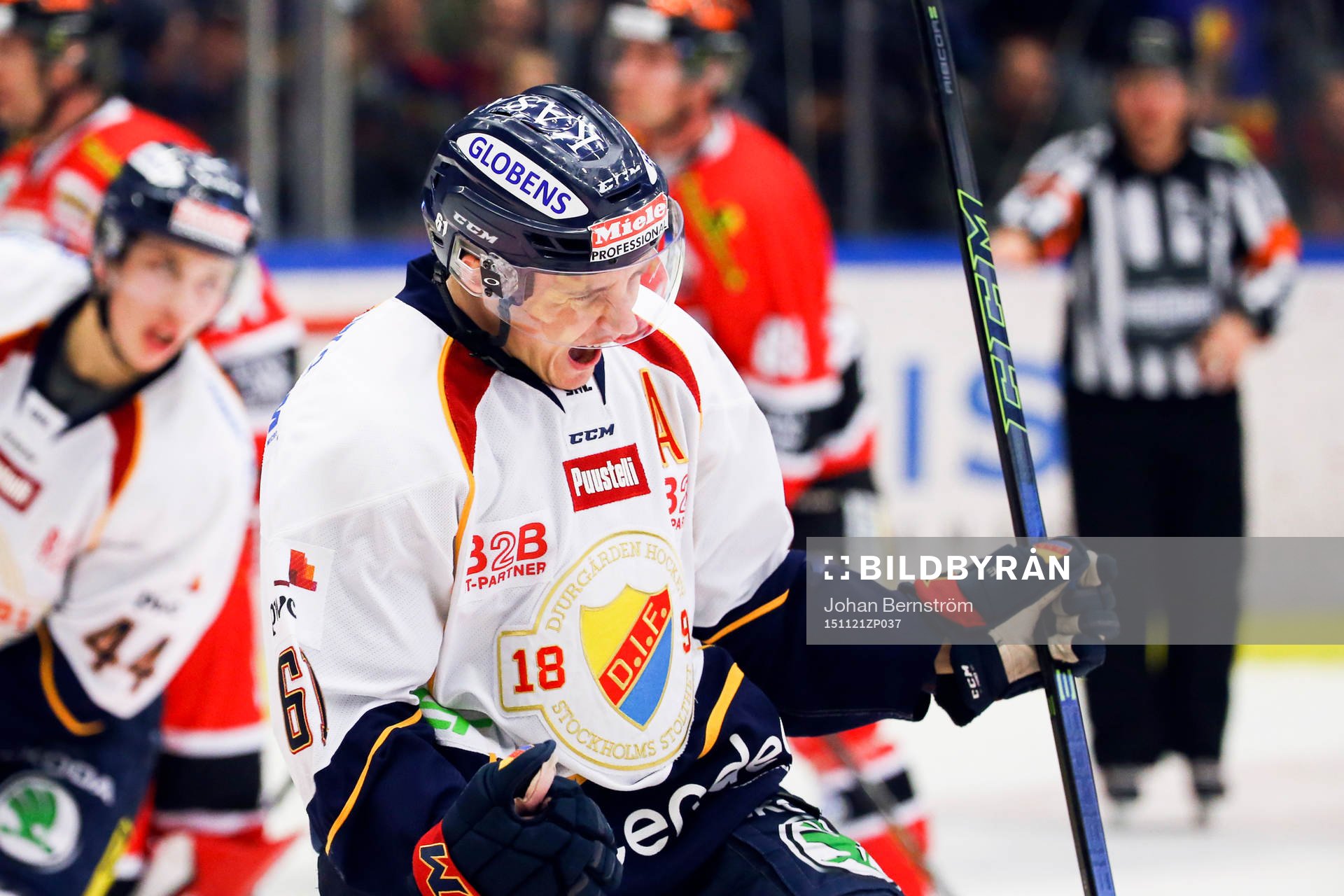 Djurgårdens Markus Ljungh jublar