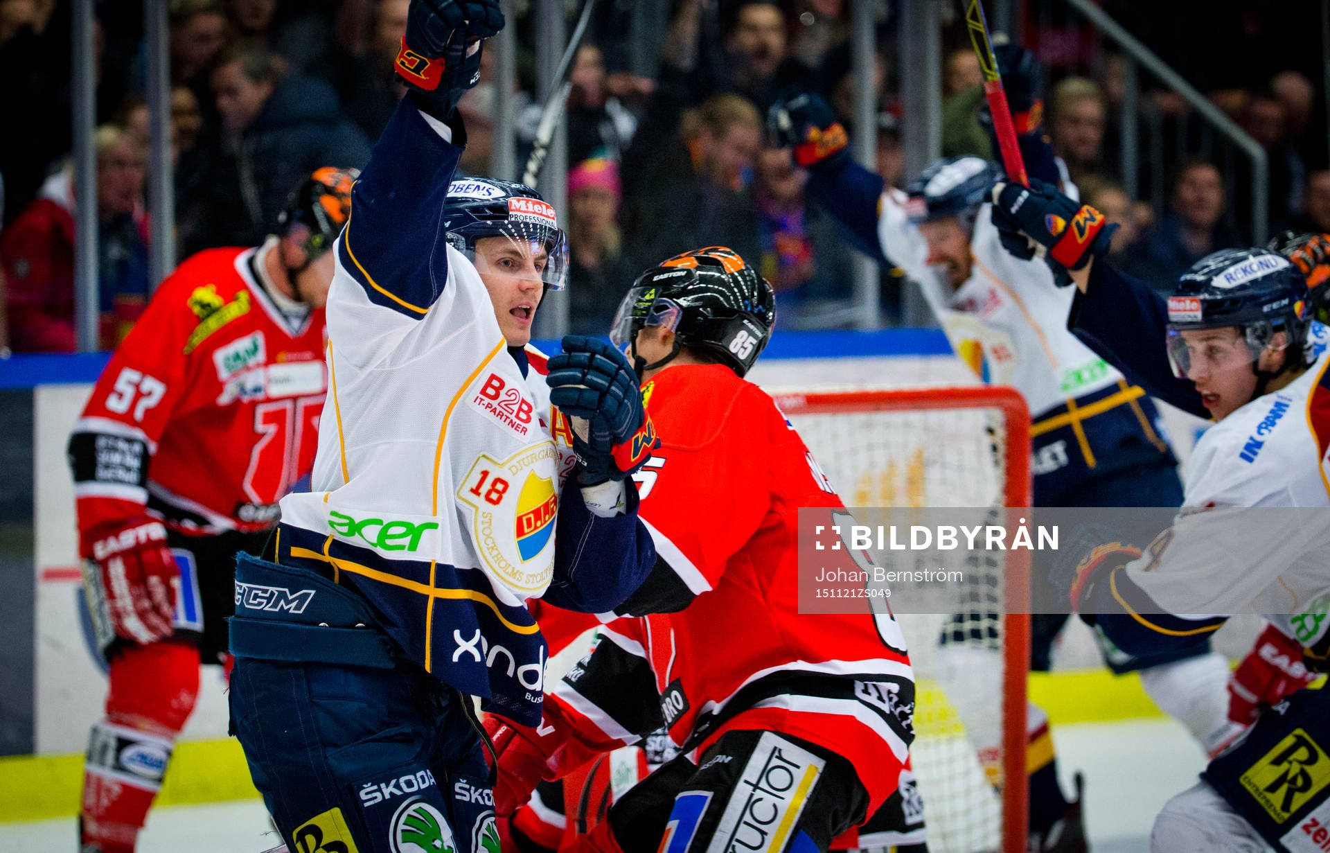 Djurgårdens Markus Ljungh gör 3-4 och jublar