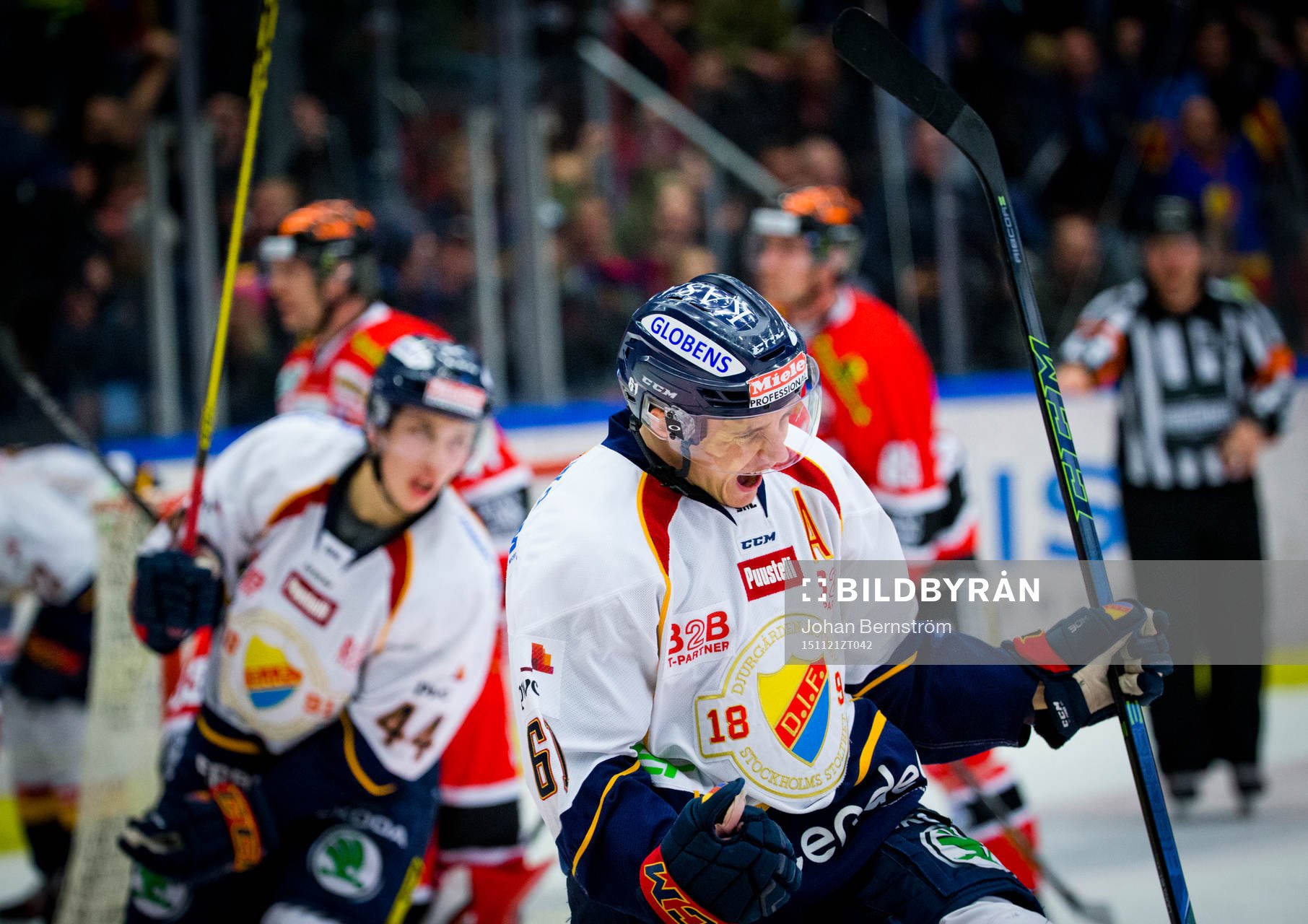 Djurgårdens Markus Ljungh gör 3-4 och jublar