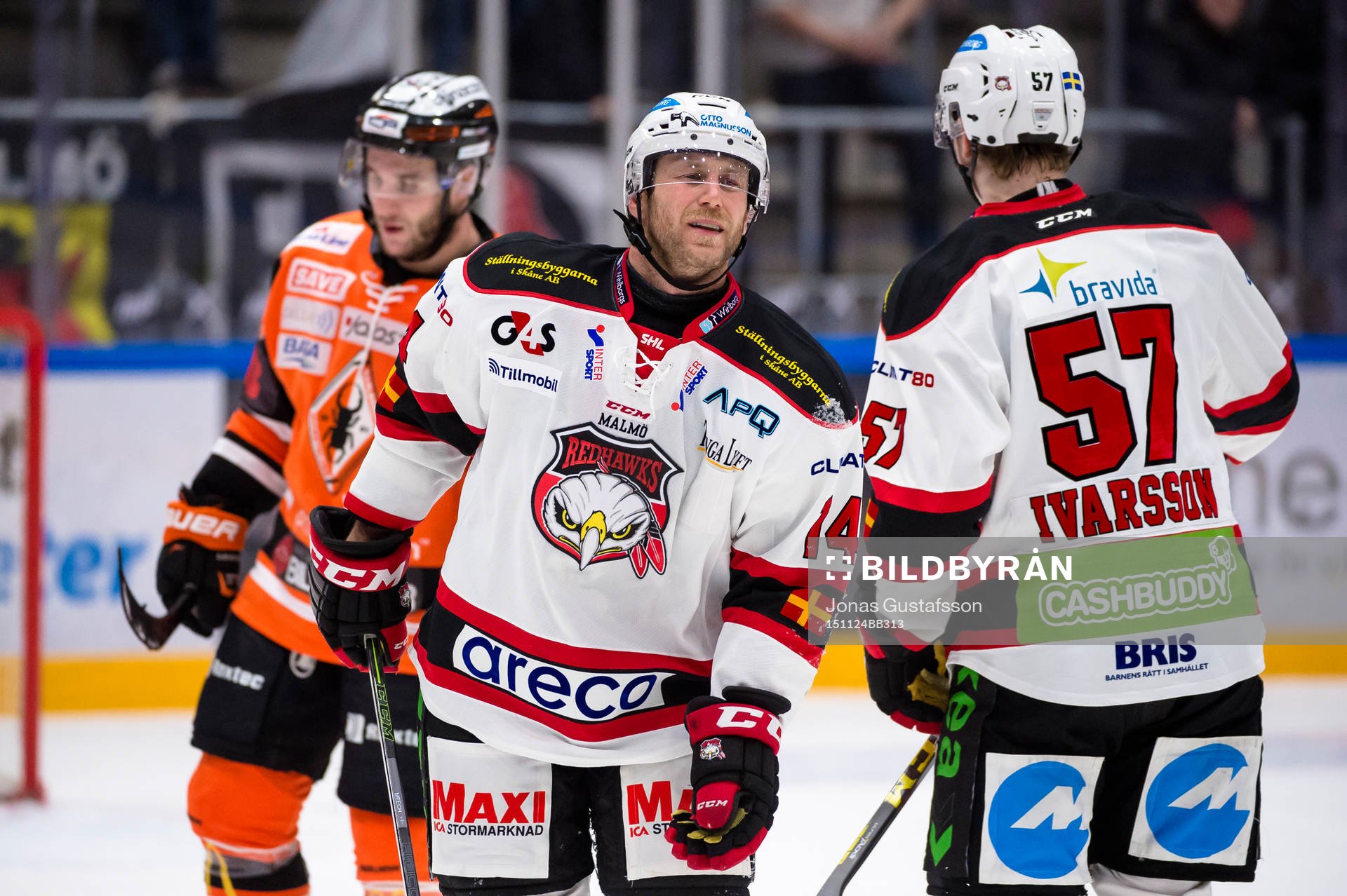 Malmö Redhawks Derek Meech har ont