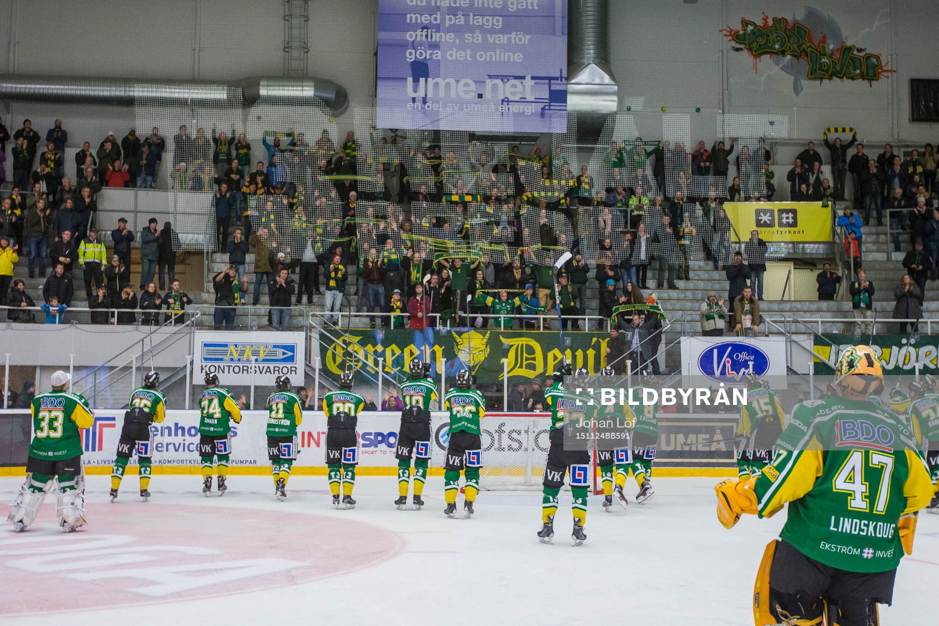 Björklöven tackar klacken Green Devils