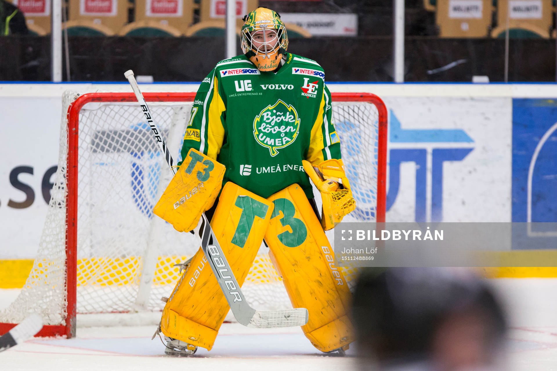 Björklövens målvakt Kevin Lindskoug