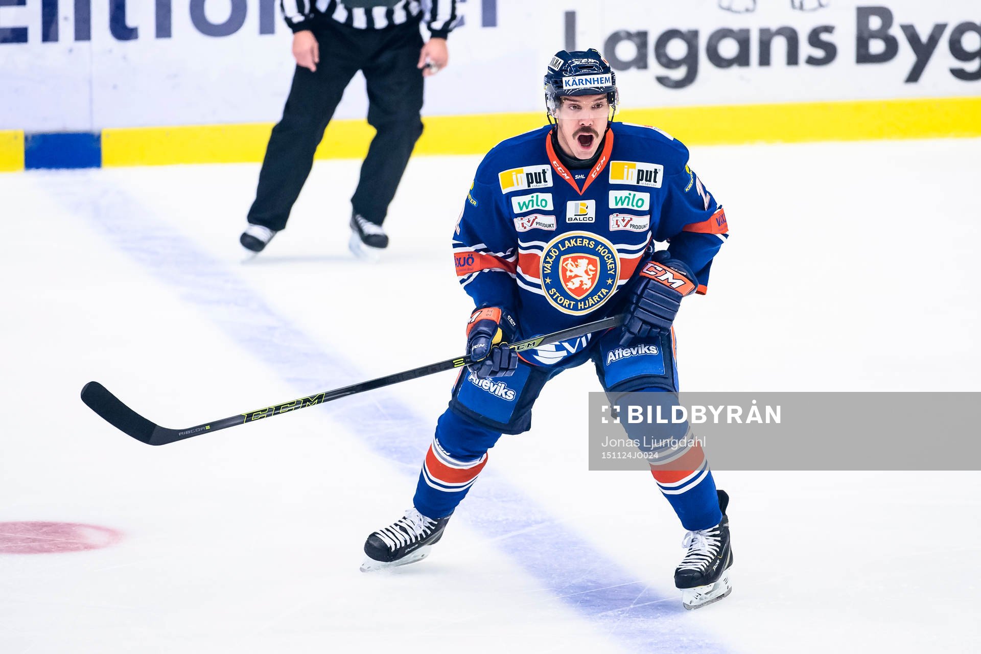 Växjös Teemu Laakso skriker