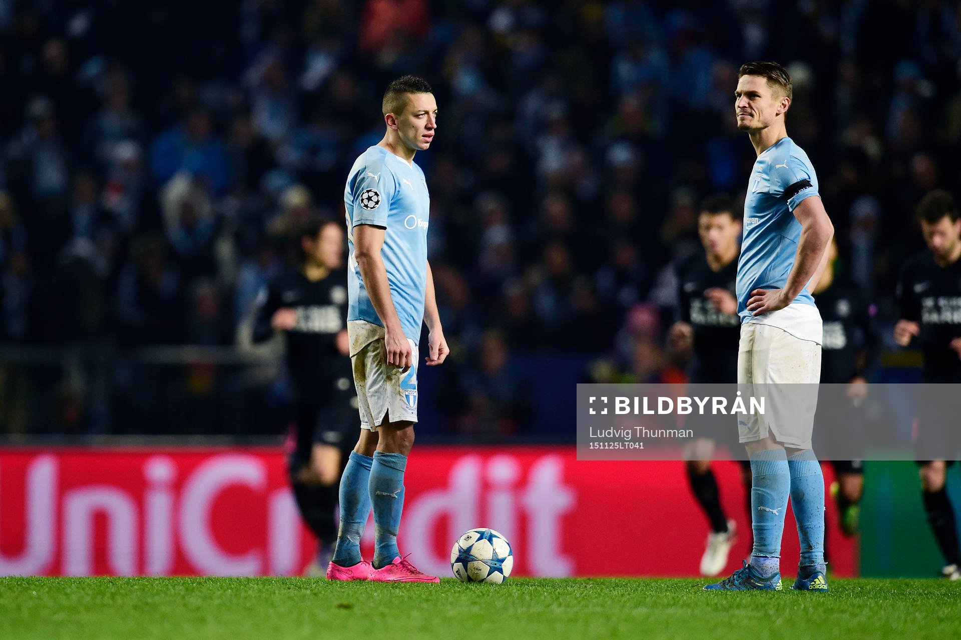 Malmö FFs Nikola Djurjic och Markus Rosenberg deppar