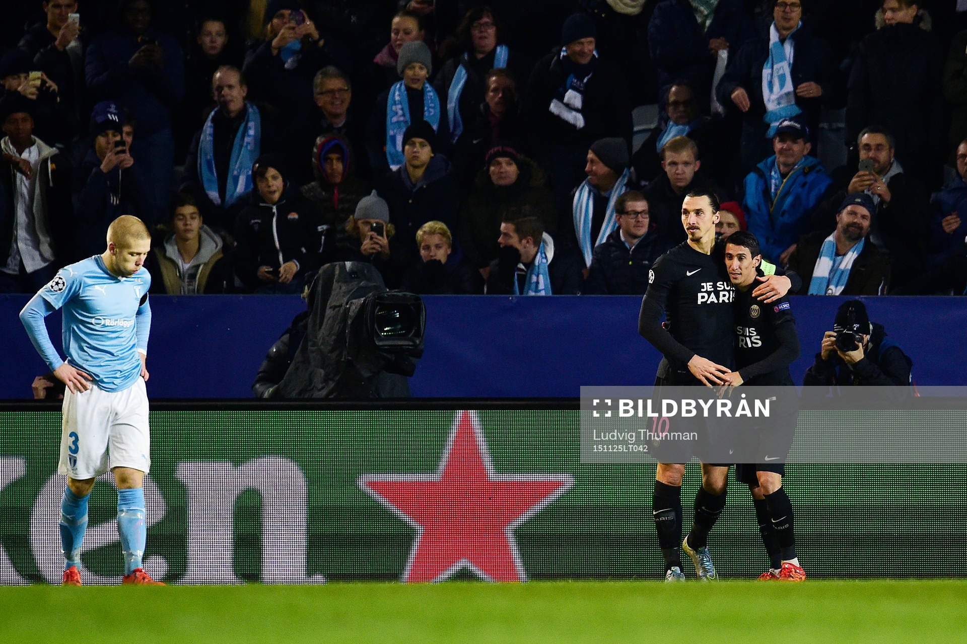 s Zlatan Ibrahimovic gör 0-3 jublar med Angel Di Maria