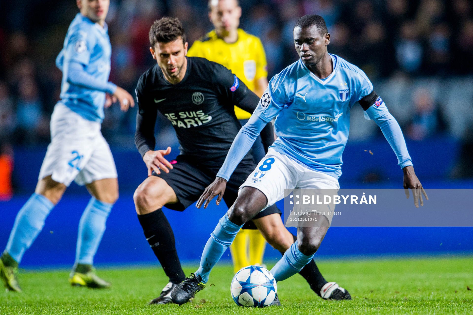 s Thiago Motta jagar Malmö FFs Enock Kofi Adu
