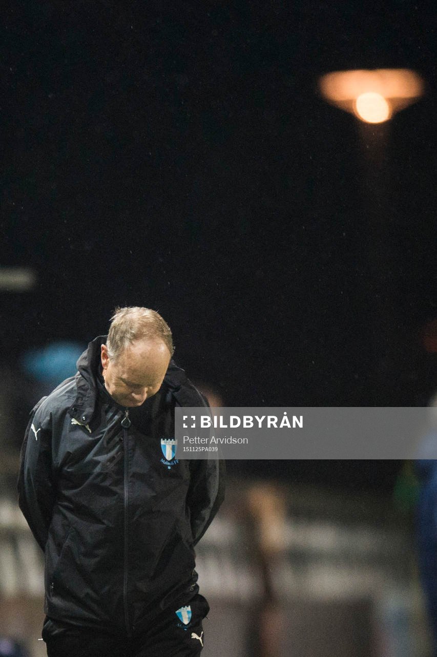 Malmö FFs tränare Anders Palmer deppar