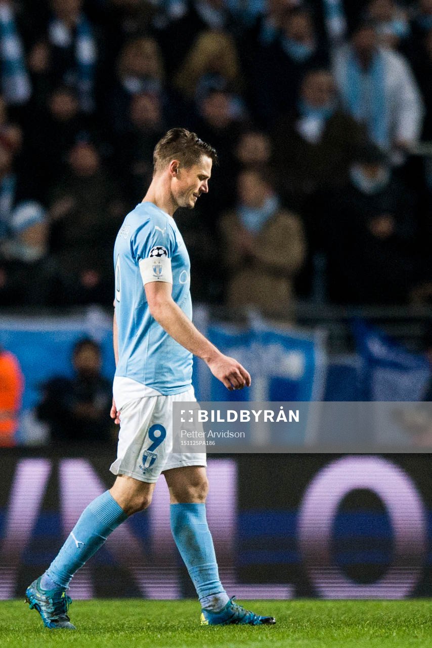 Malmö FFs Markus Rosenberg deppar