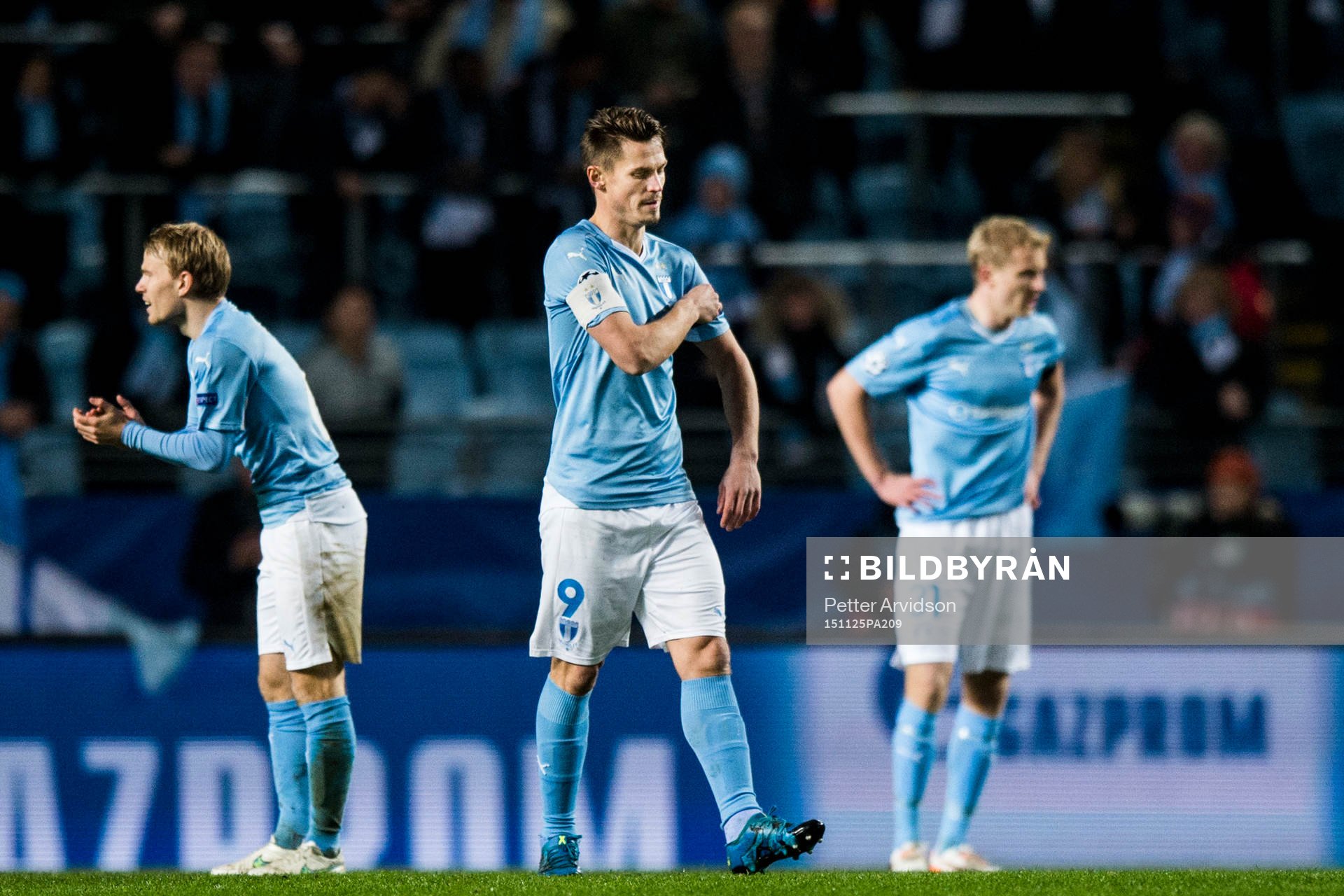 Malmö FFs Oscar Lewicki, Markus Rosenberg, Franz Brorsson