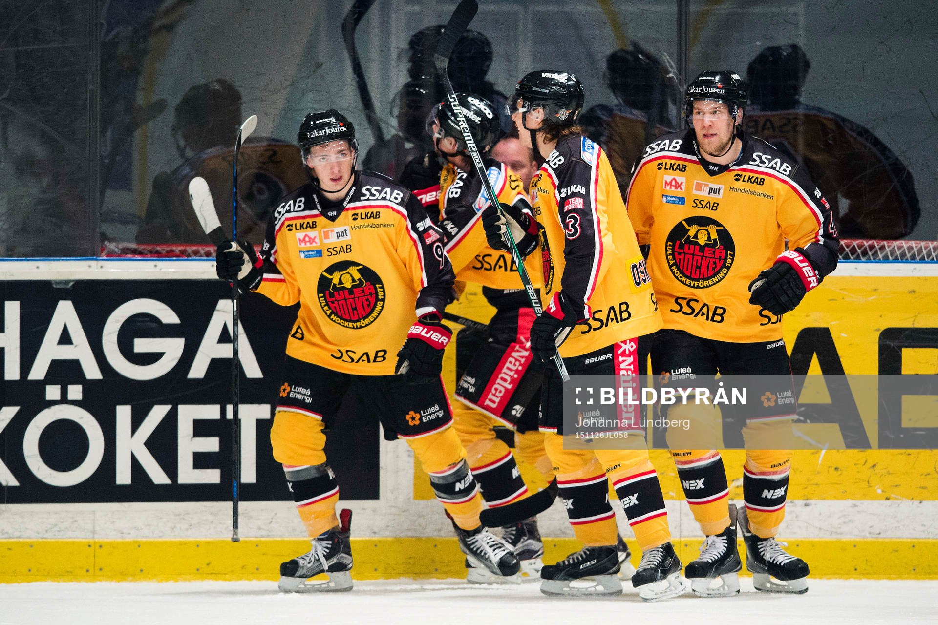 Luleås spelare jublar