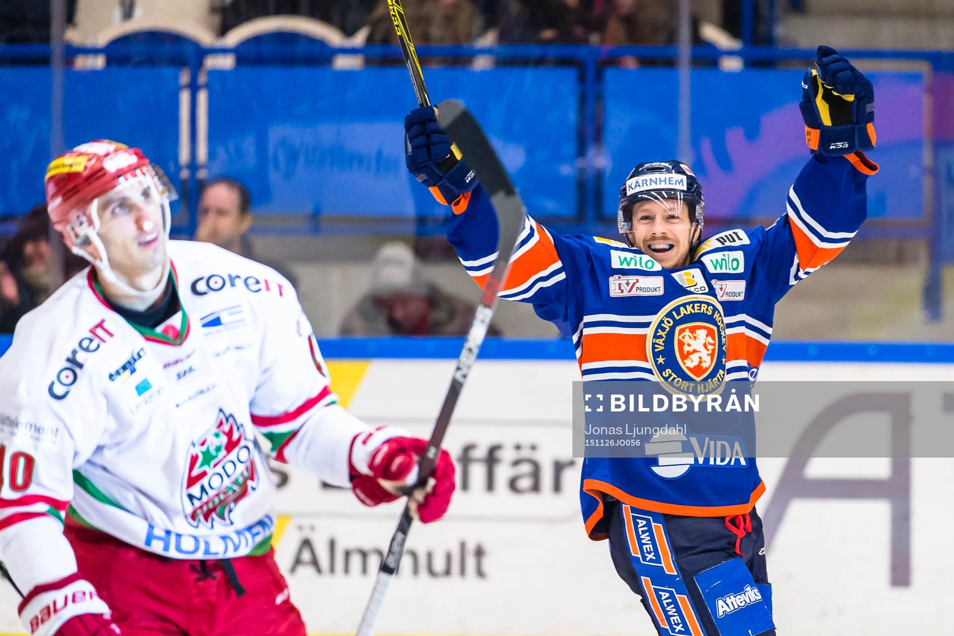 Växjös Joakim Hillding jublar