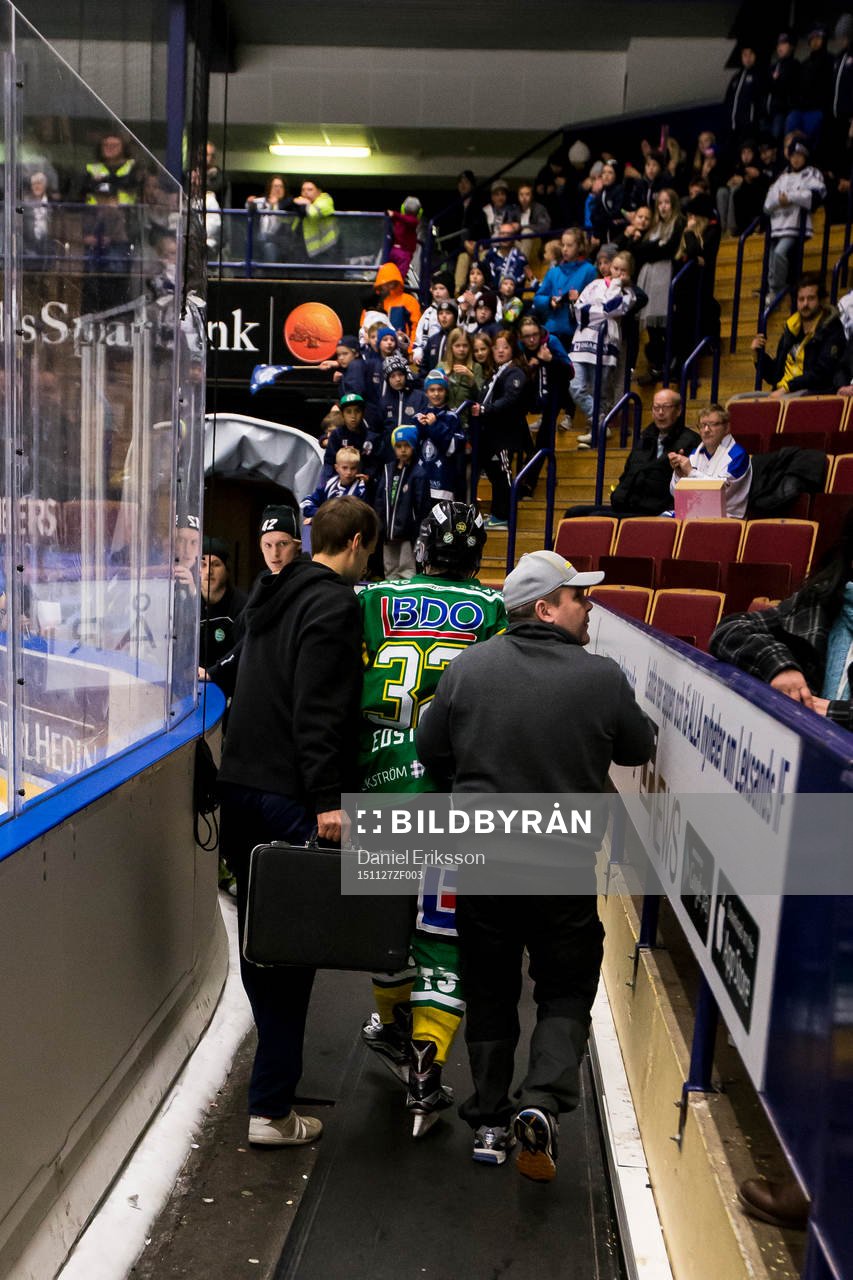 Björklövens Rasmus Edström får hjälp av isen i