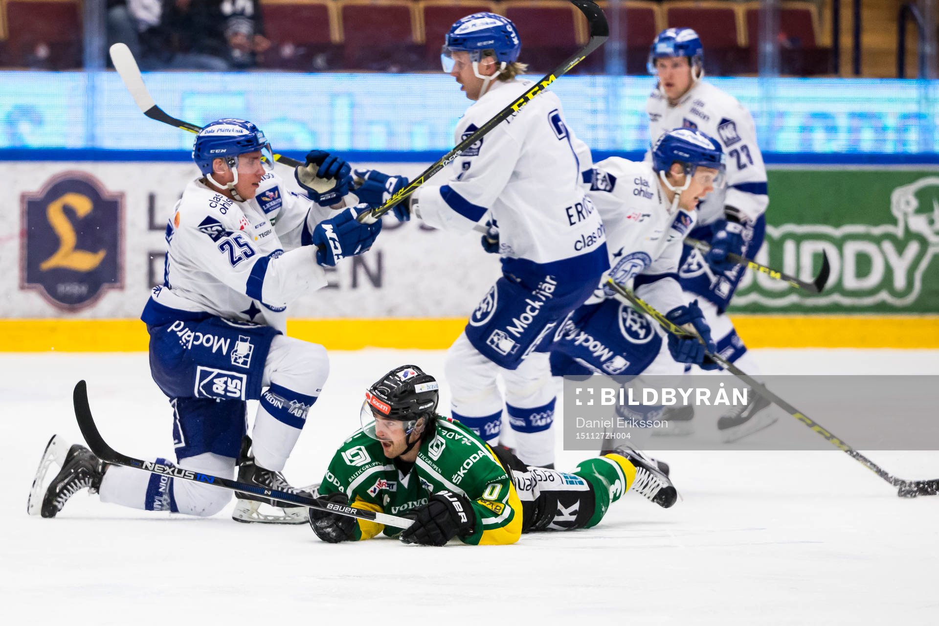 Leksands Matias Lassen Tobias Ericsson bakom Björklövens