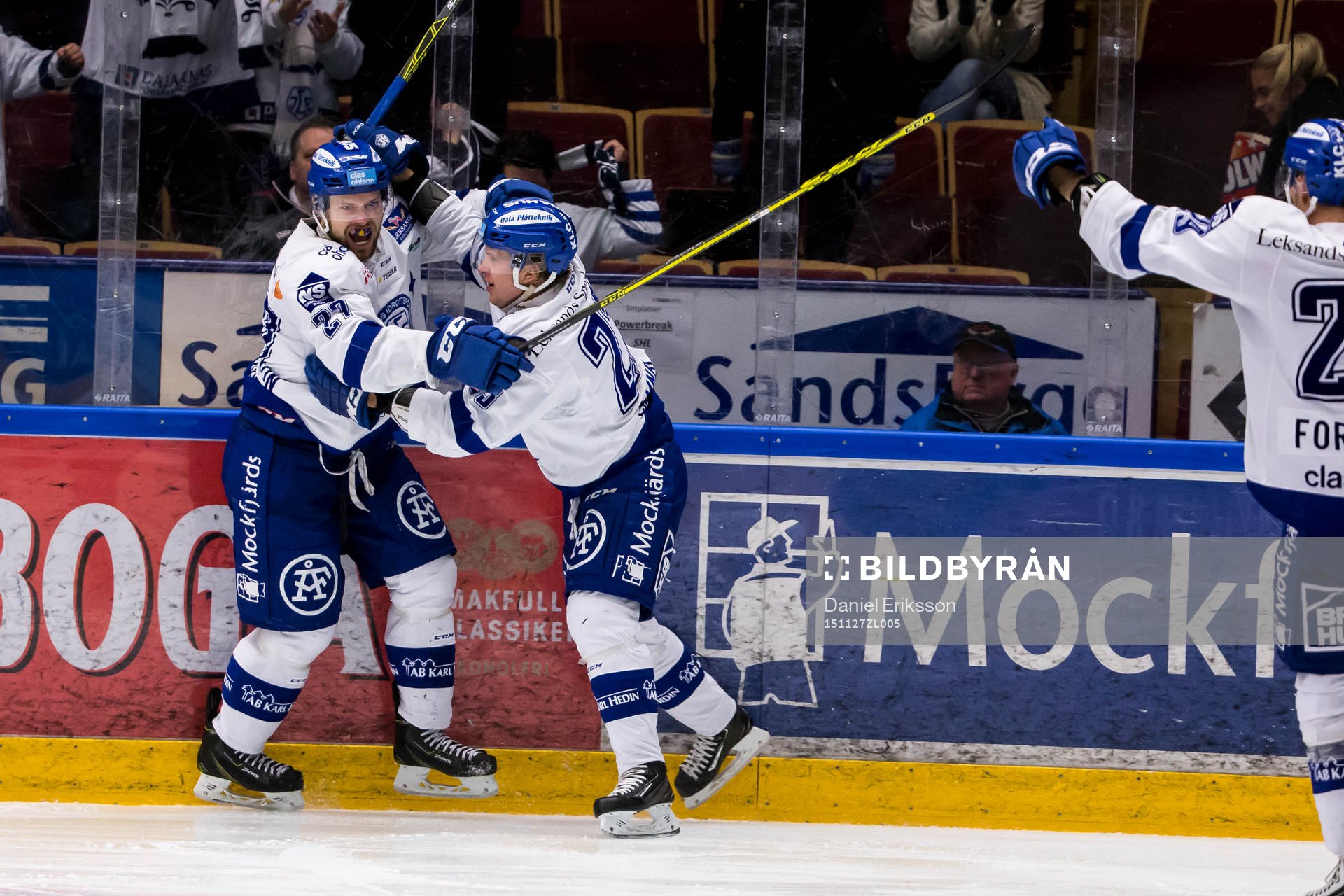 Leksands Viktor Mårtensson jublar