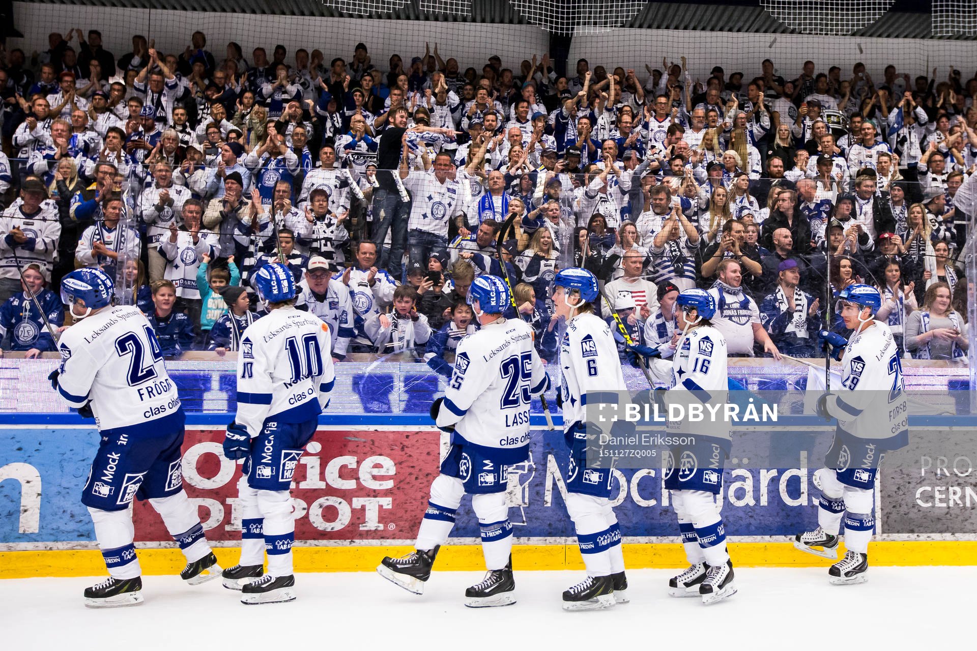 Leksands spelarna Jonas Frögren Simon Norberg Matias
