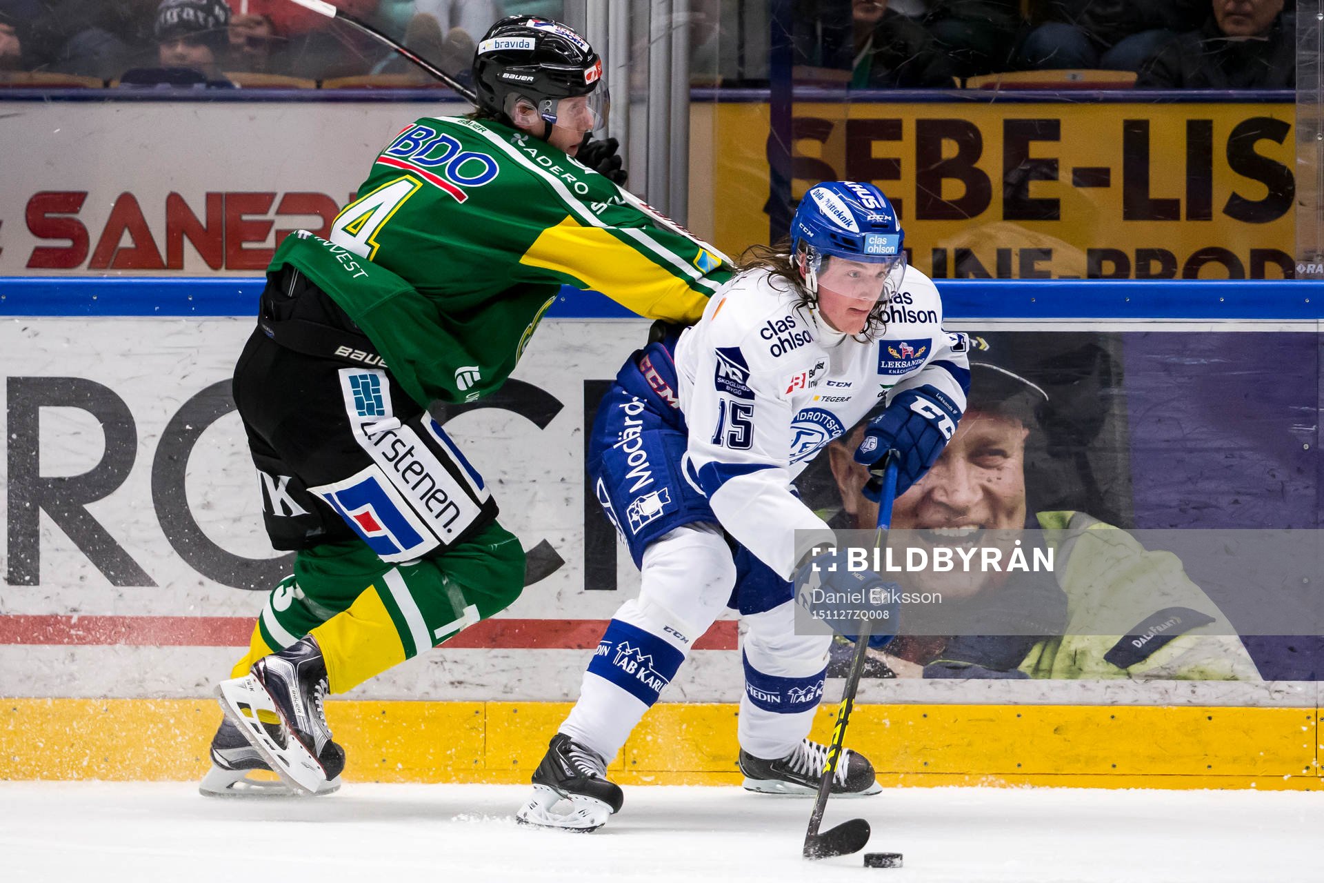 Leksands Johan Porsberger jagas av Björklövens Jonas
