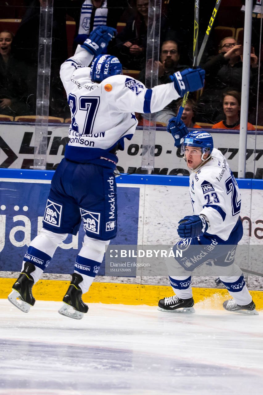 Leksands Viktor Mårtensson jublar