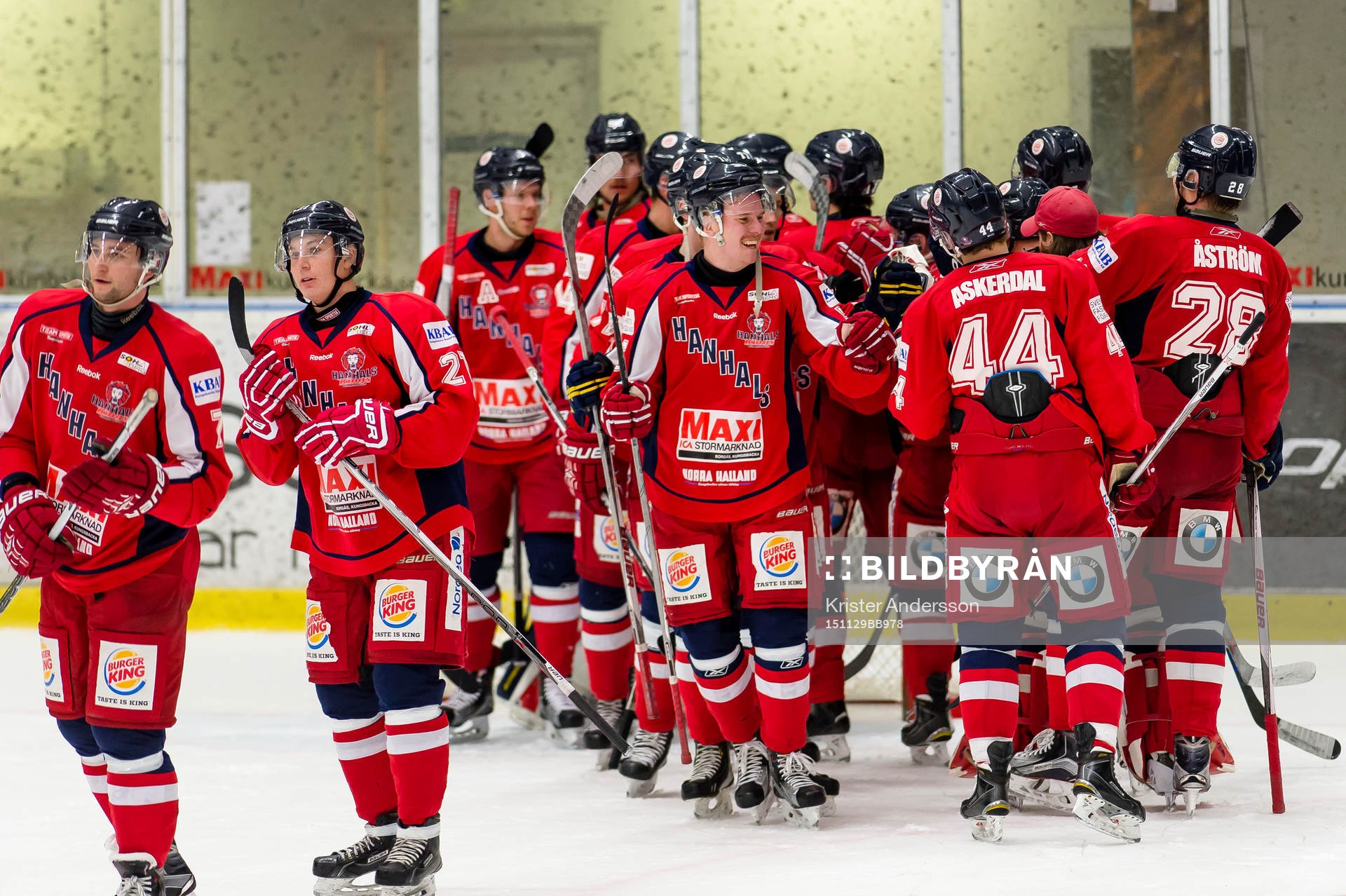Hanhals spelare jublar