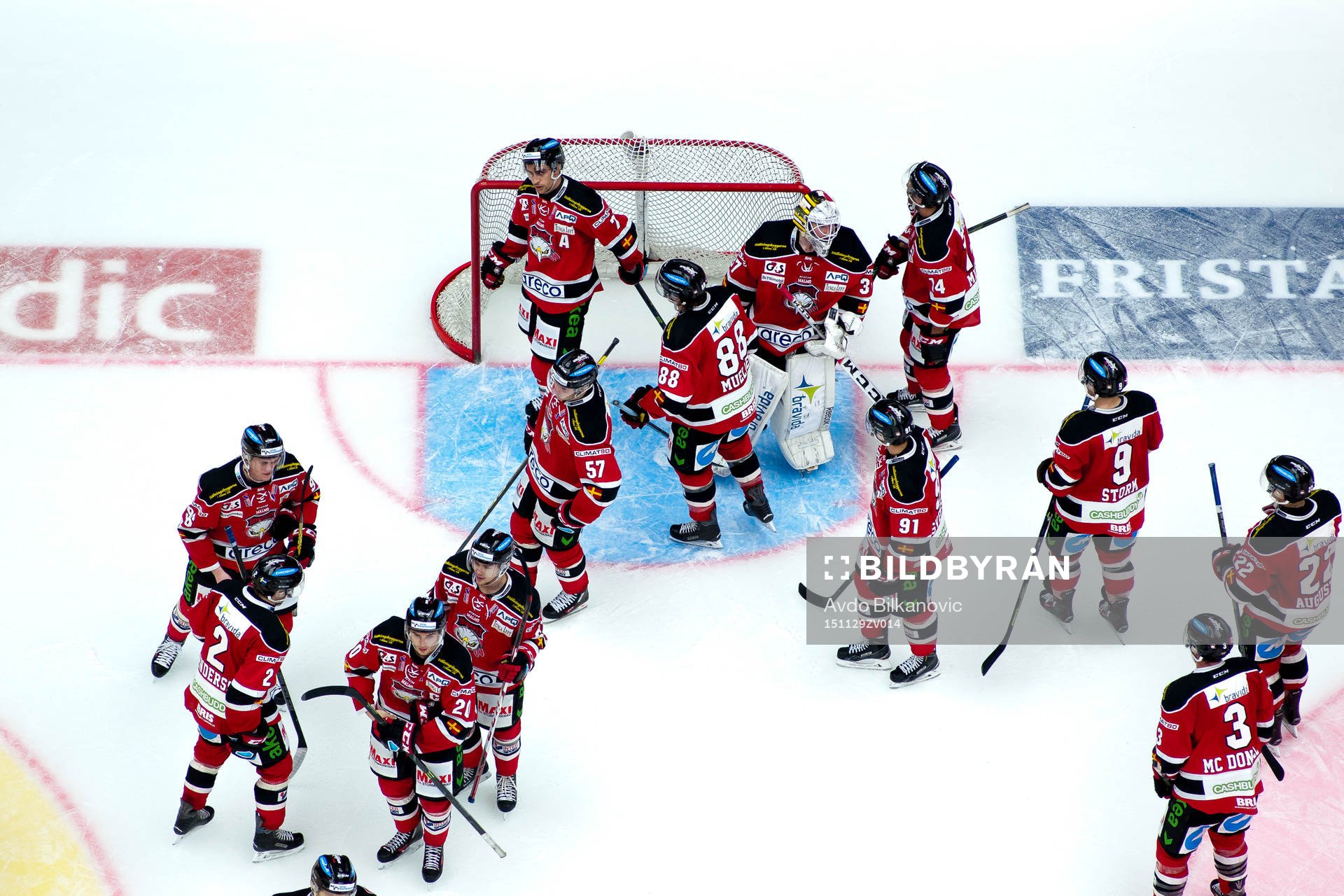 Malmö Redhawks spelare deppar