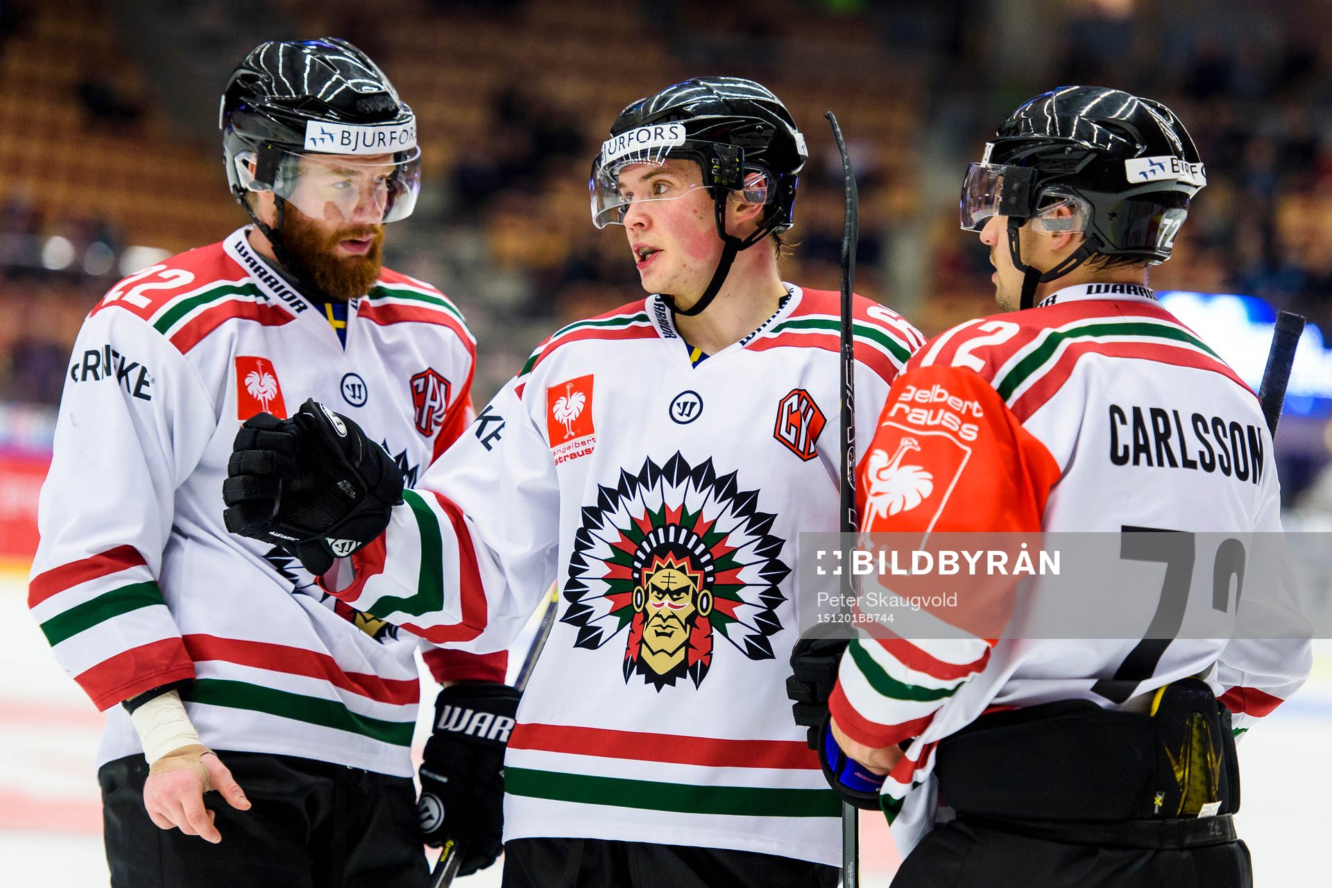 Frölundas Robin Figren(v) Artturi Lehkonen(m) och Patrik