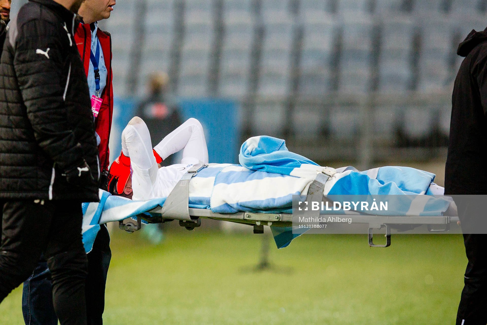 under fotbollsmatchen i träningsmatchen mellan Malmö FF