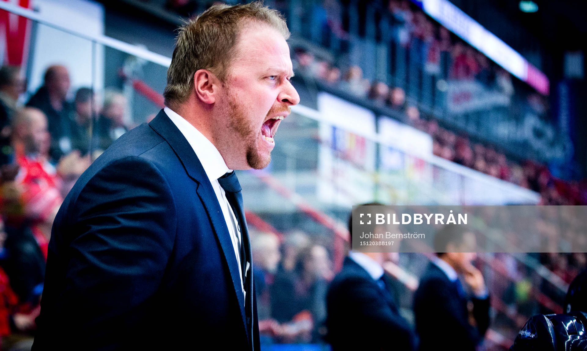 Linköpings assisterande tränare Klas Österman är arg