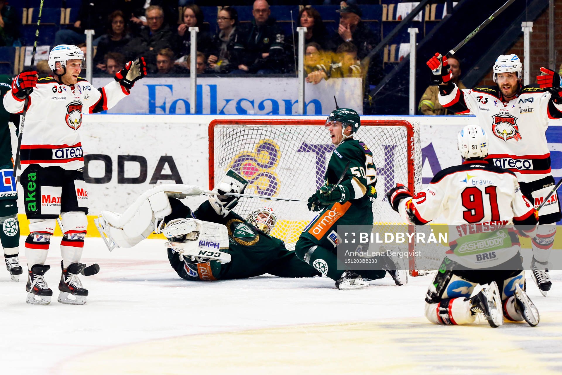 Malmö Redhawks  Björn Svensson jublar