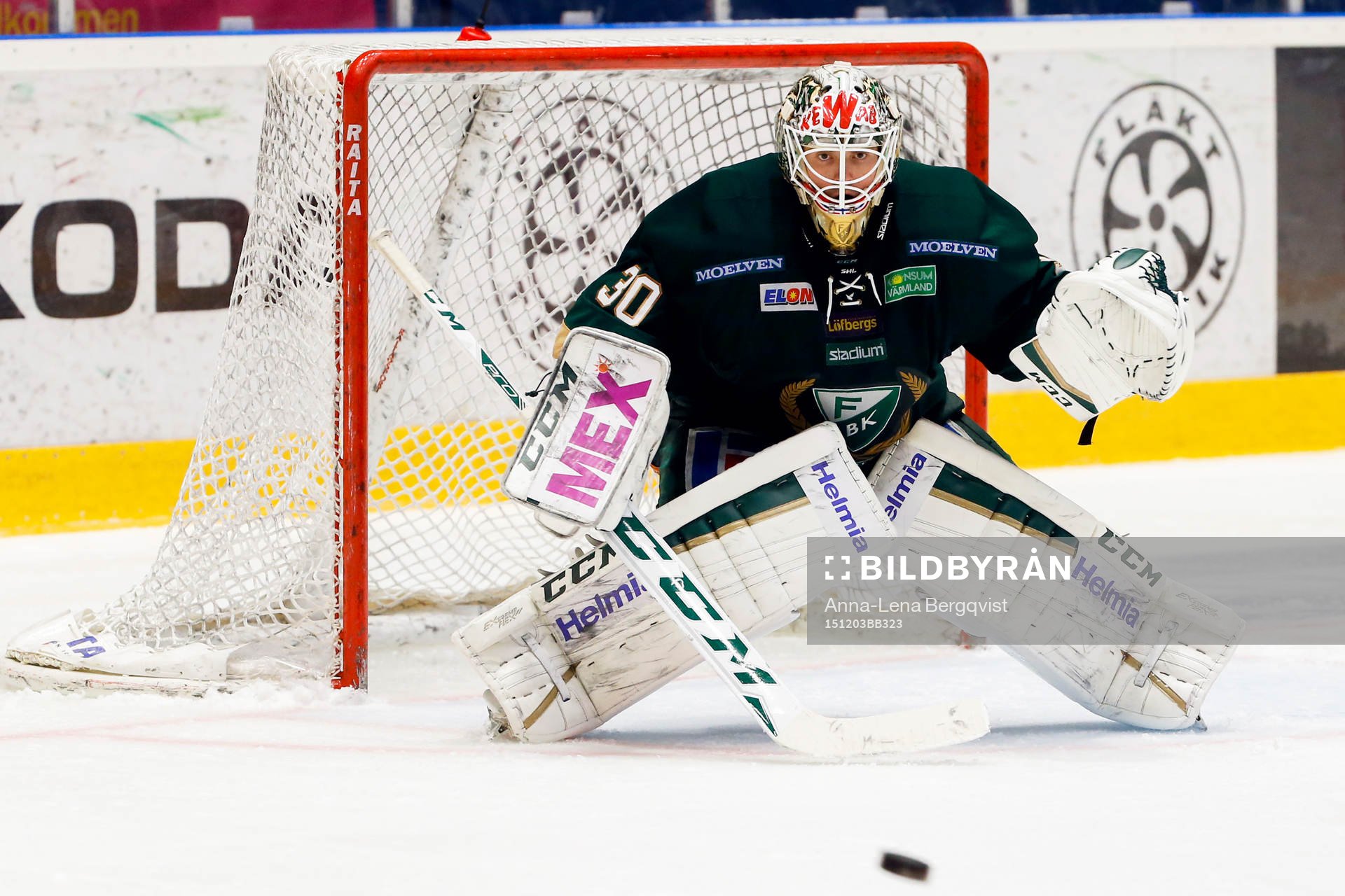 Färjestads målvakt Lars Haugen