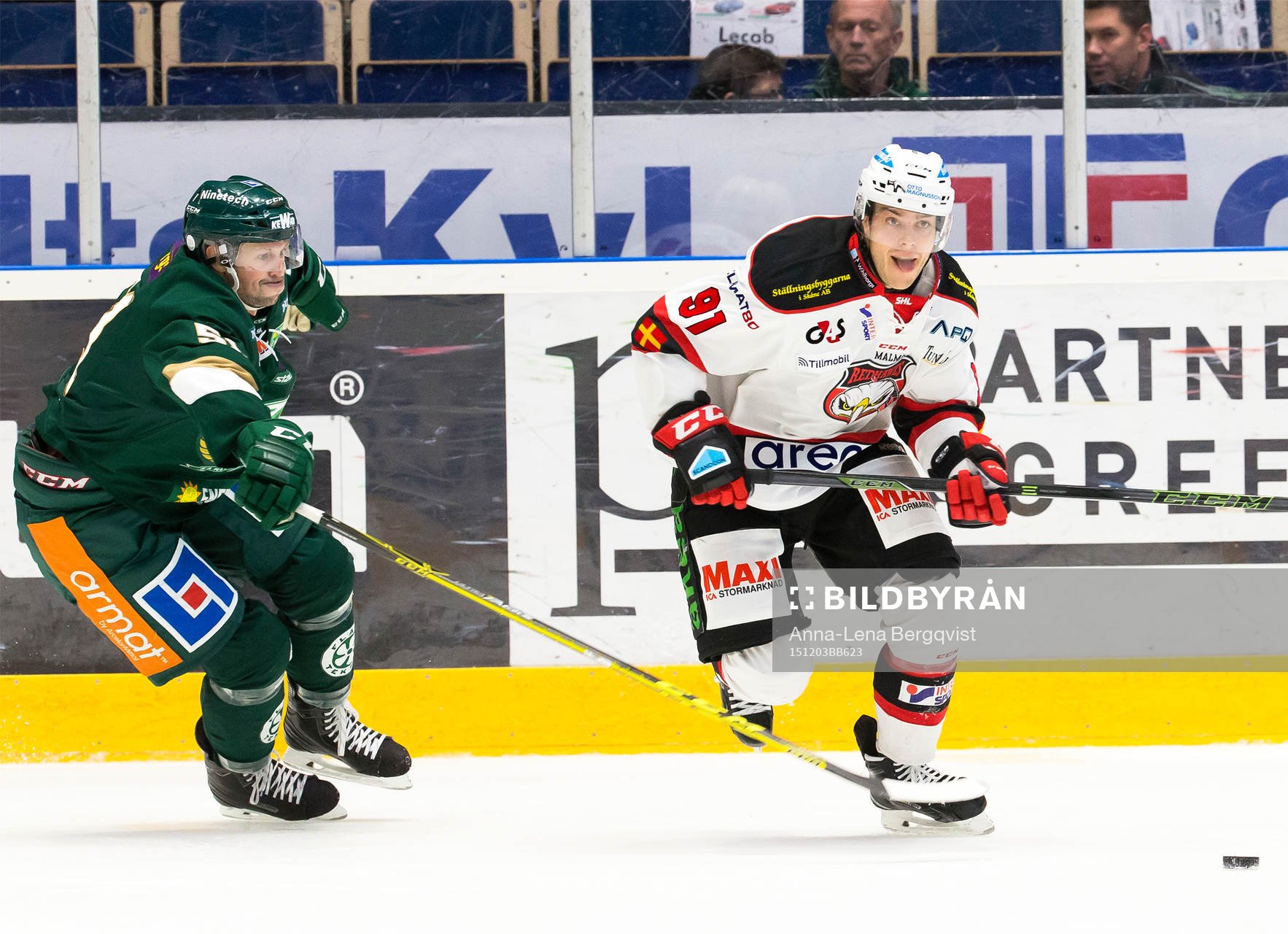 Färjestads Rickard Wallin och Malmö Redhawks  Björn