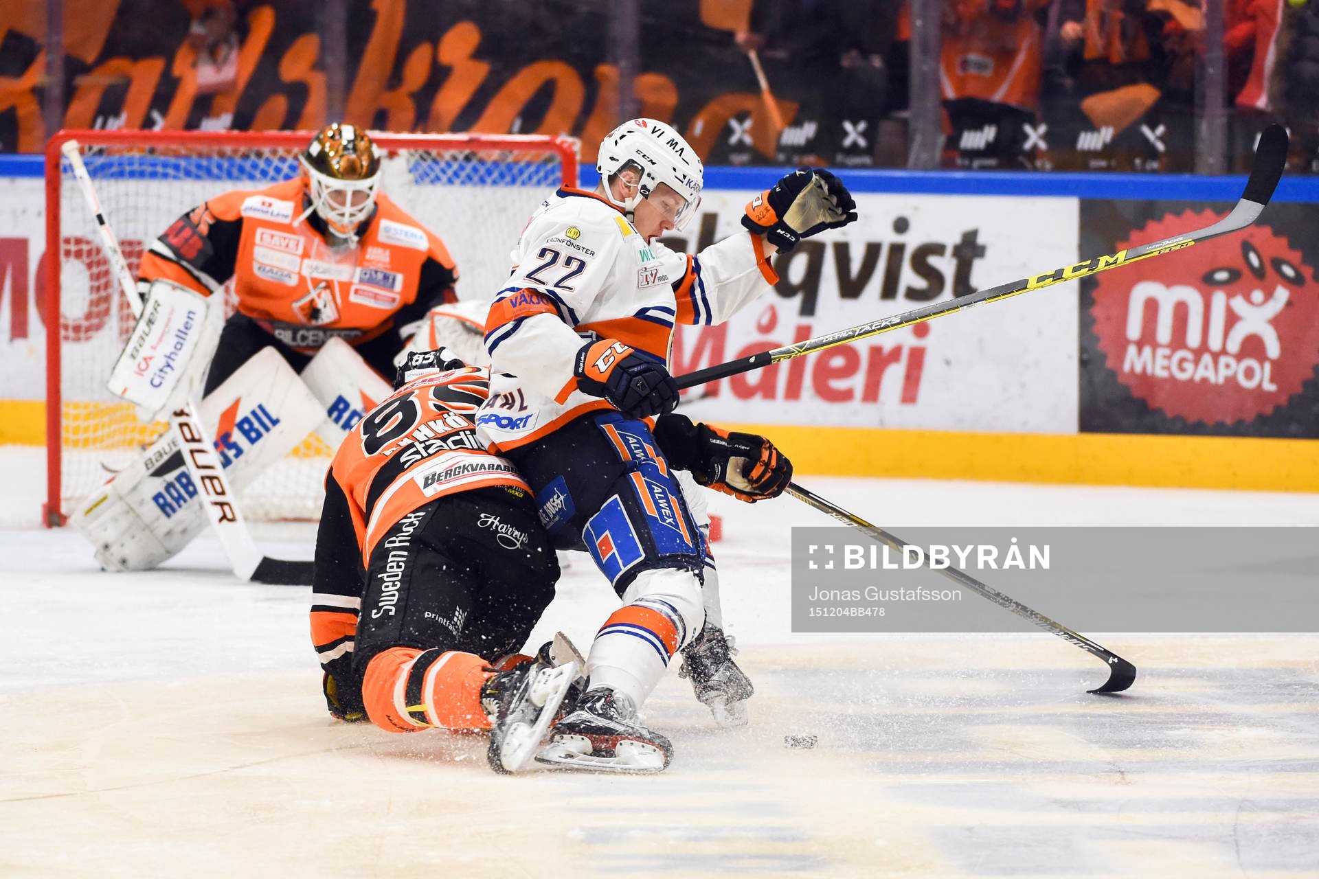 Karlskronas Toni Kähkönen och Växjös Gustav Rydahl
