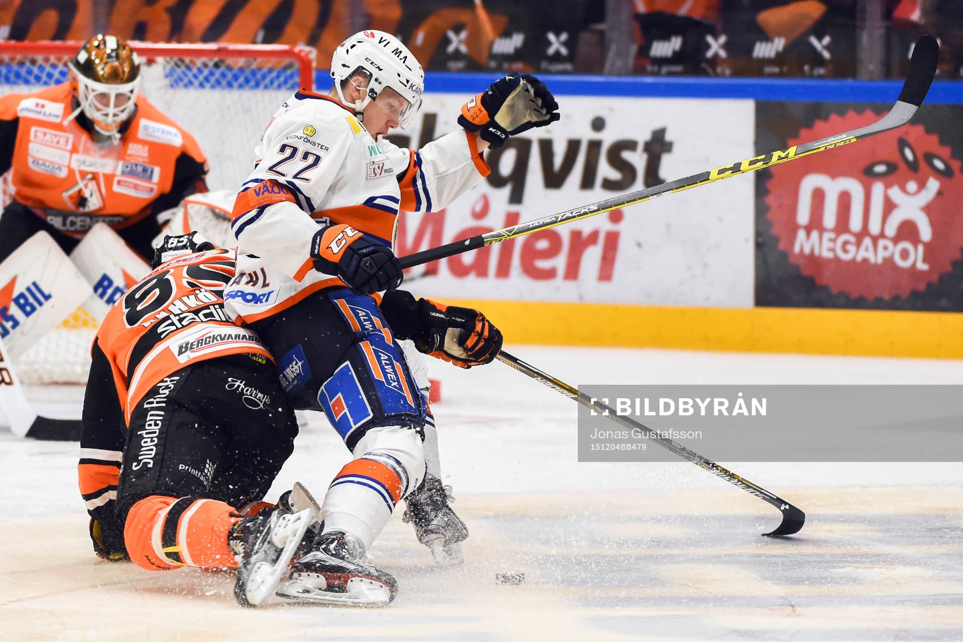 Karlskronas Toni Kähkönen och Växjös Gustav Rydahl