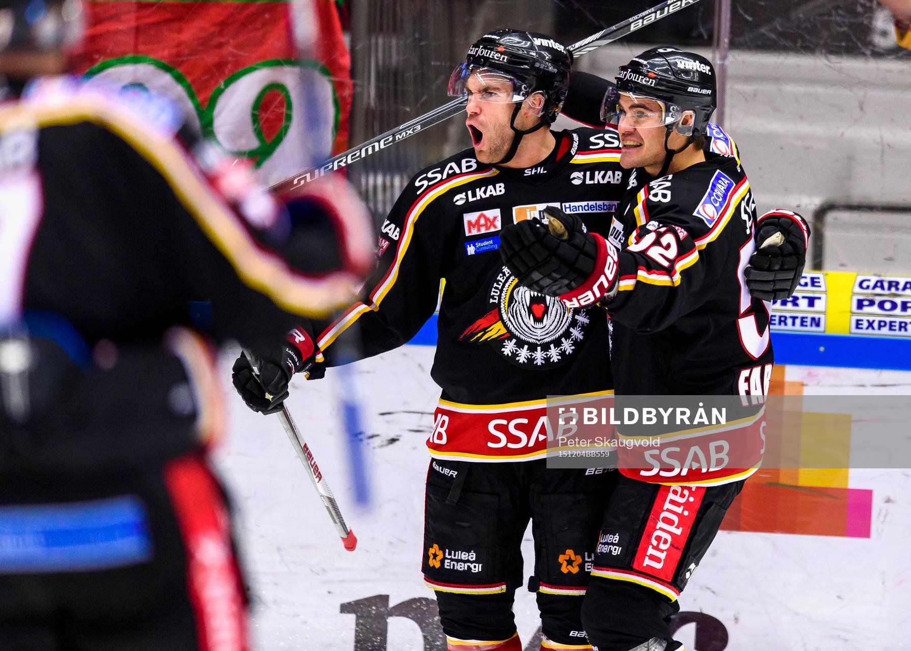 Luleås Jacob Lagacé(v) och Karl Fabricius(h) jublar