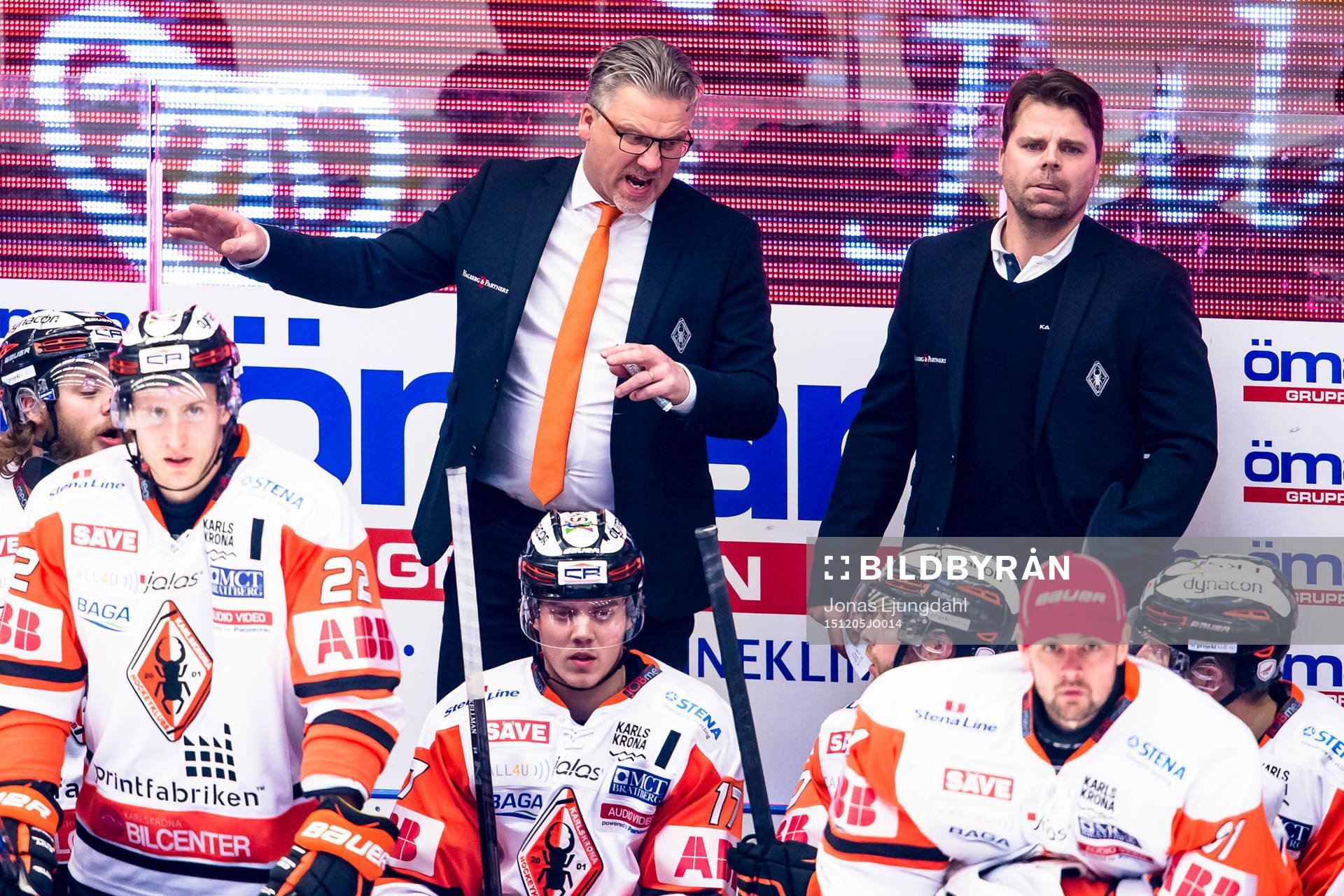 Karlskronas tränare Per Hånberg och assisterande tränare