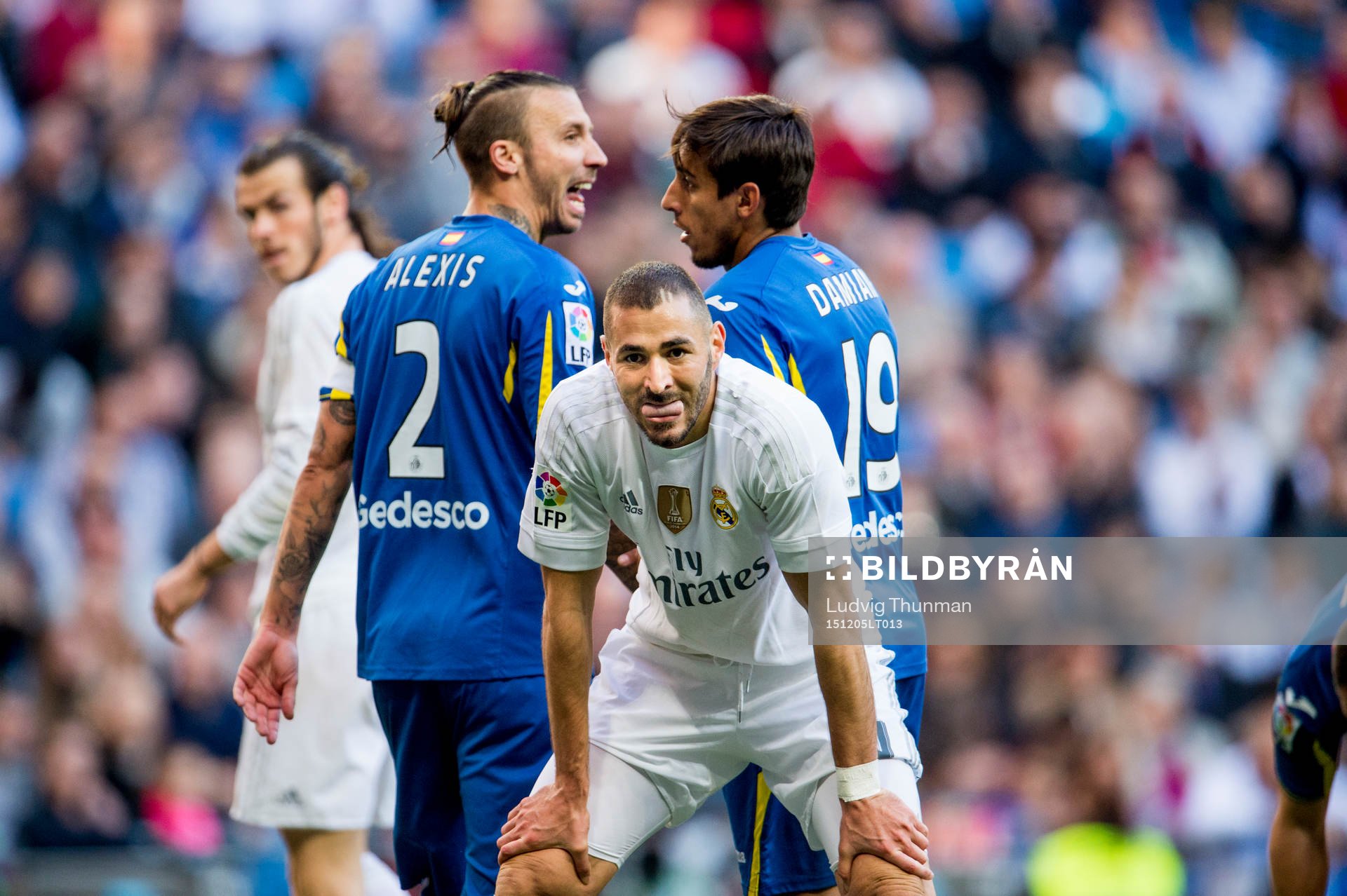 Real Madrids Karim Benzema deppar