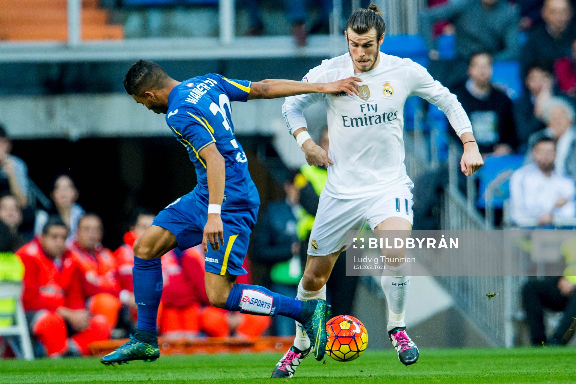 Real Madrids Gareth Bale tar sig förbi Getafes Wanderson