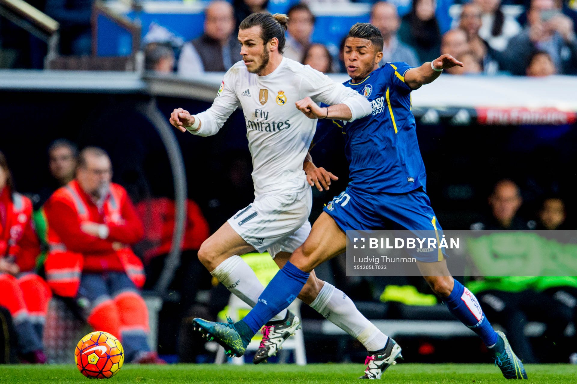 Real Madrids Gareth Bale jagas av Getafes Wanderson