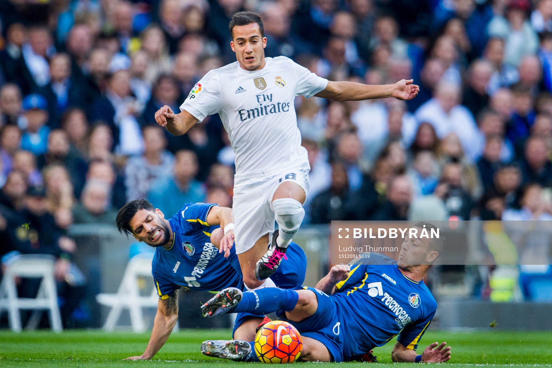 Getafes Lafita och Álvaro Vásquez och Real Madrids Lucas
