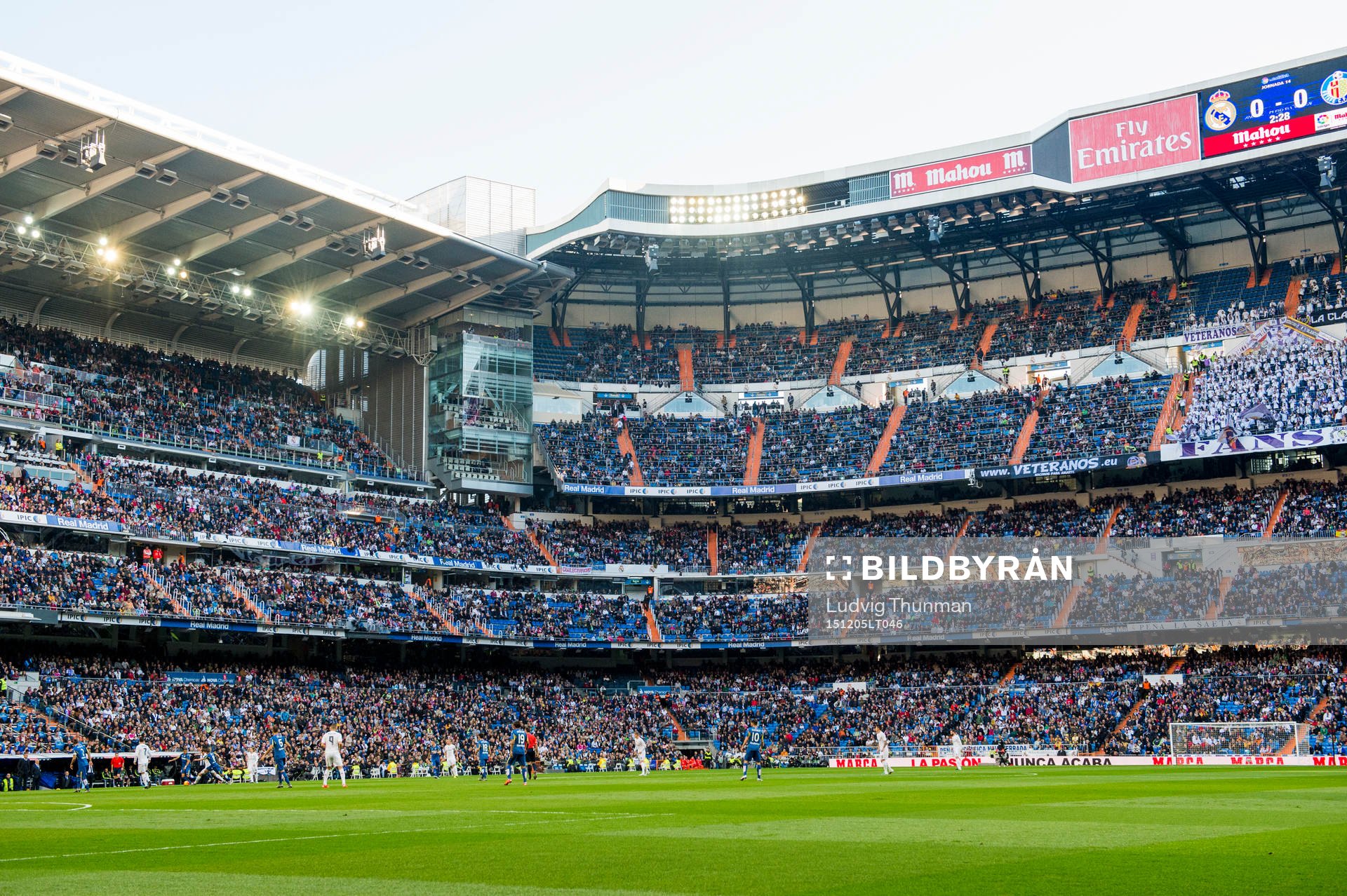 Översiktsbild över Santiago Bernabeu