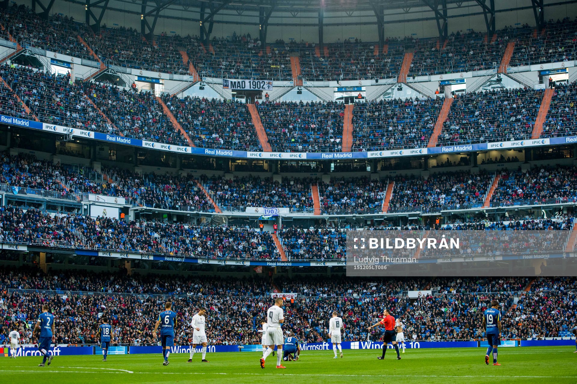 Interiör över Santiago Bernabeu