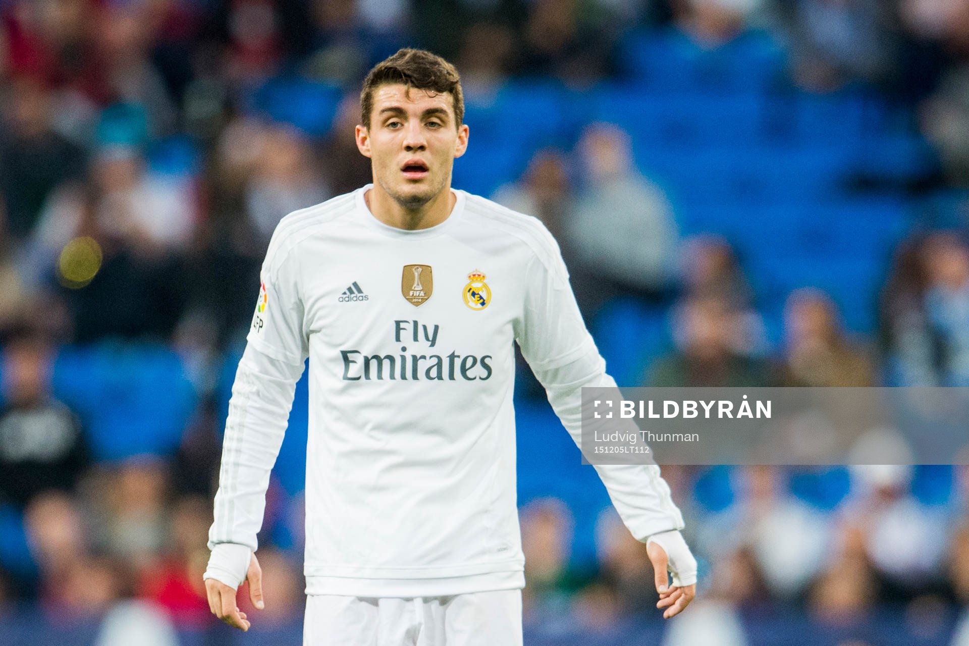 Real Madrids Mateo Kovacic under fotbollsmatchen i La Liga mellan Real Madrid och Getafe den 5 december 2015 i Madrid.