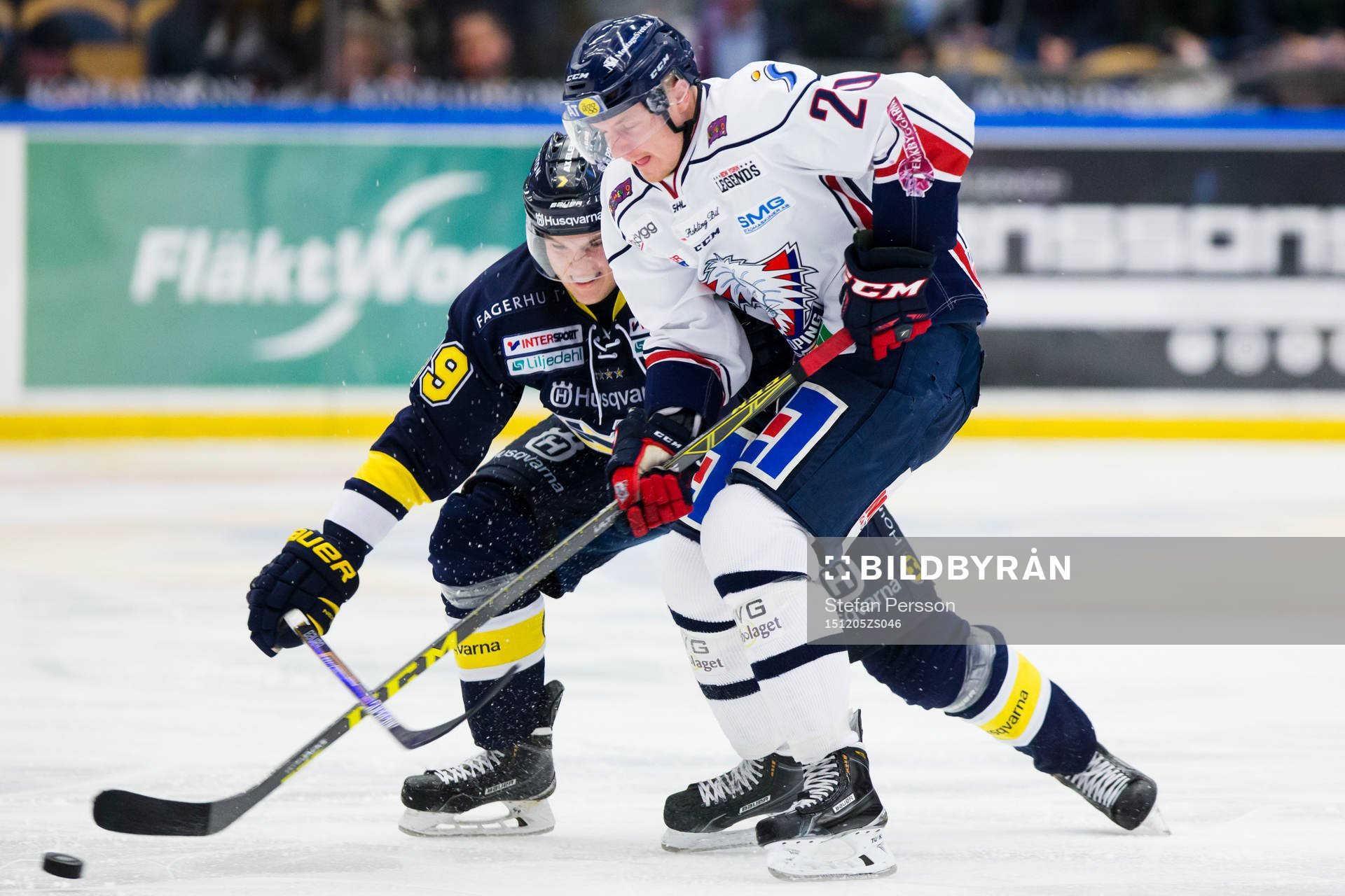 s Axel Eidstedt mot Linköpings Nick Sörenssen