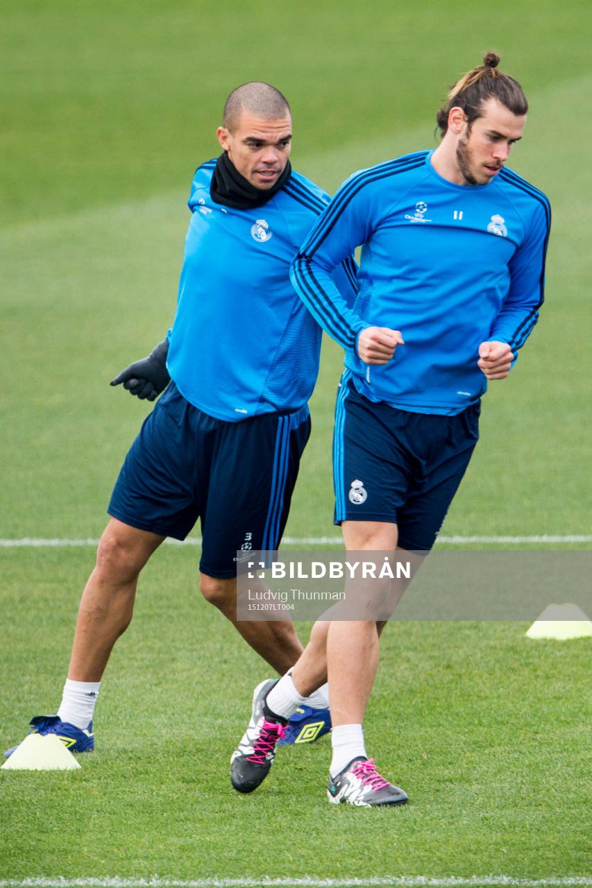 Real Madrids Pepe och Gareth Bale